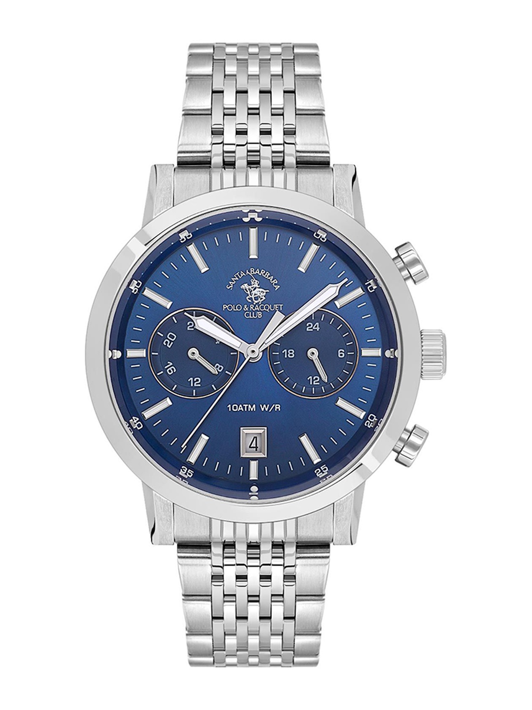 SANTA BARBARA POLO & RACQUET CLUB Men Bracelet Style Straps Analogue Watch SB.1.10585-3, Silver
SANTA BARBARA POLO & RACQUET CLUB Men Bracelet Style Straps Analogue Watch SB.1.10585-3, Silver