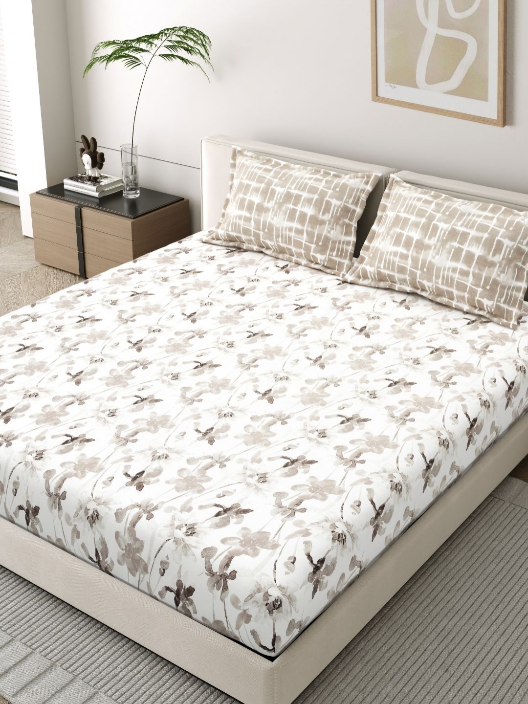 EverHOME Oasis Brown & White Printed 210 TC Cotton King Bedsheet Set 2.74 m x 2.74 m
EverHOME Oasis Brown & White Printed 210 TC Cotton King Bedsheet Set 2.74 m x 2.74 m
