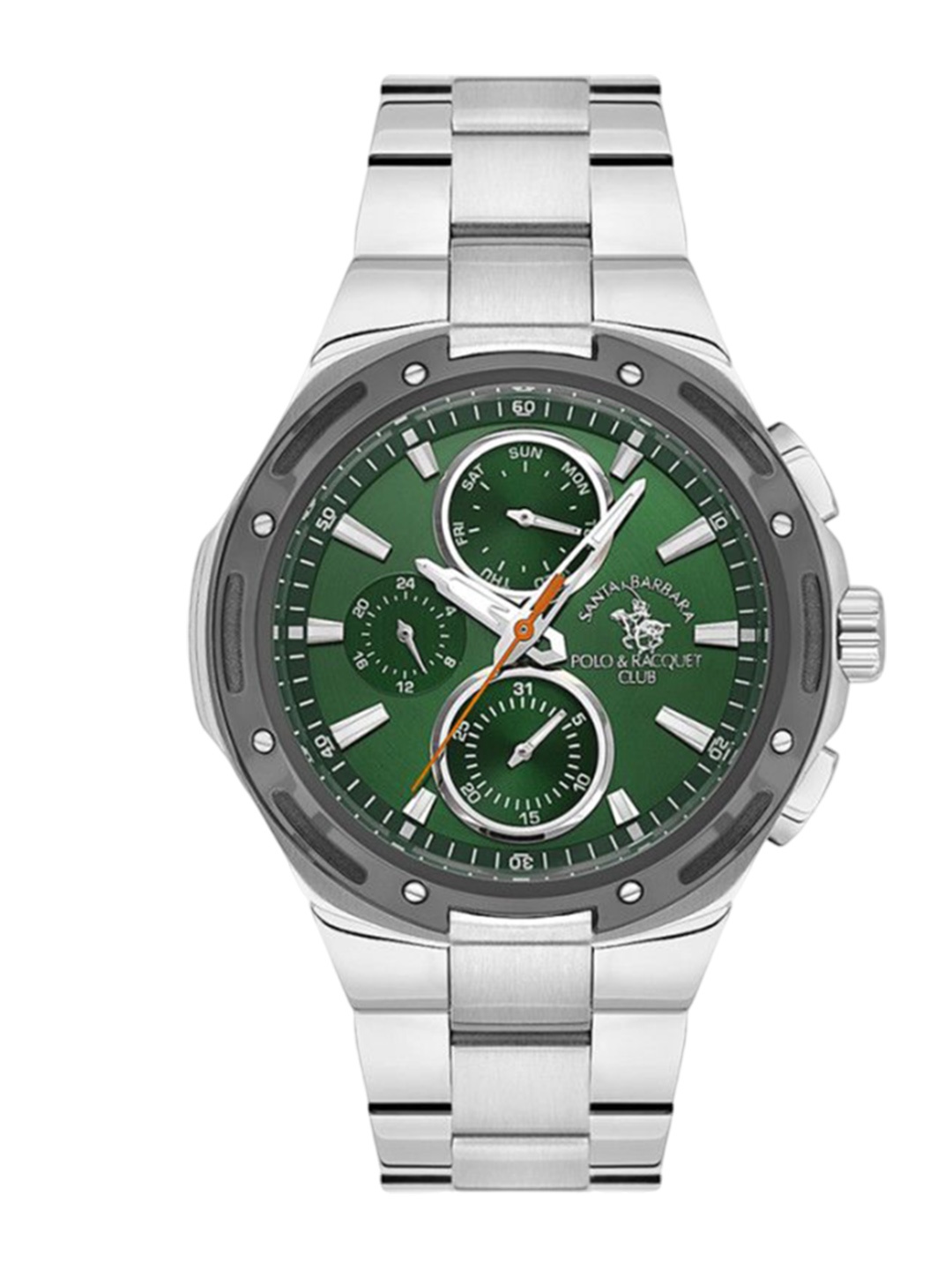 SANTA BARBARA POLO & RACQUET CLUB Men Bracelet Style Straps Analogue Watch SB.1.10541-4, Green
SANTA BARBARA POLO & RACQUET CLUB Men Bracelet Style Straps Analogue Watch SB.1.10541-4, Green