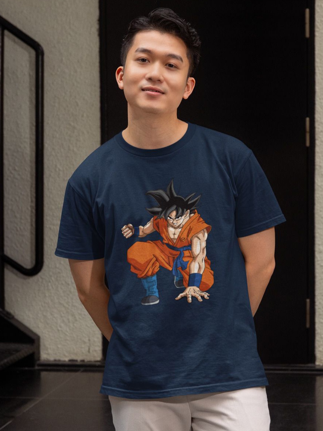 Black Collection Men Dragon Ball Z Graphic Printed Round Neck Cotton T-shirt, Navy blue
Black Collection Men Dragon Ball Z Graphic Printed Round Neck Cotton T-shirt, Navy blue