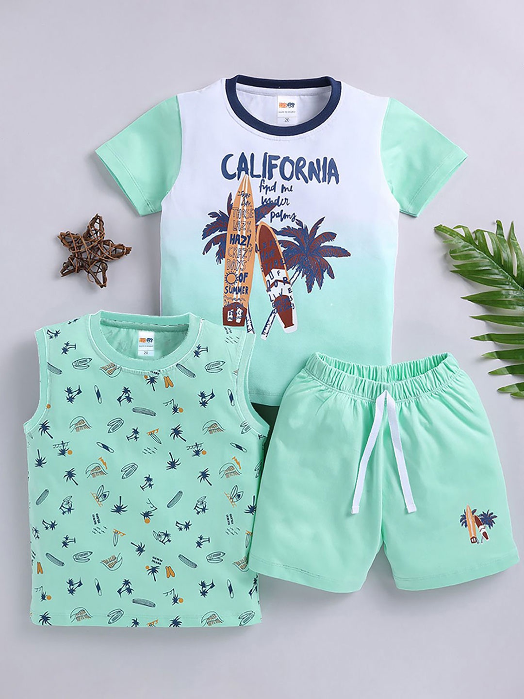 LITTLE NINJA Boys Printed Round Neck Pure Cotton T-Shirt With Shorts & T-Shirt, Green
LITTLE NINJA Boys Printed Round Neck Pure Cotton T-Shirt With Shorts & T-Shirt, Green