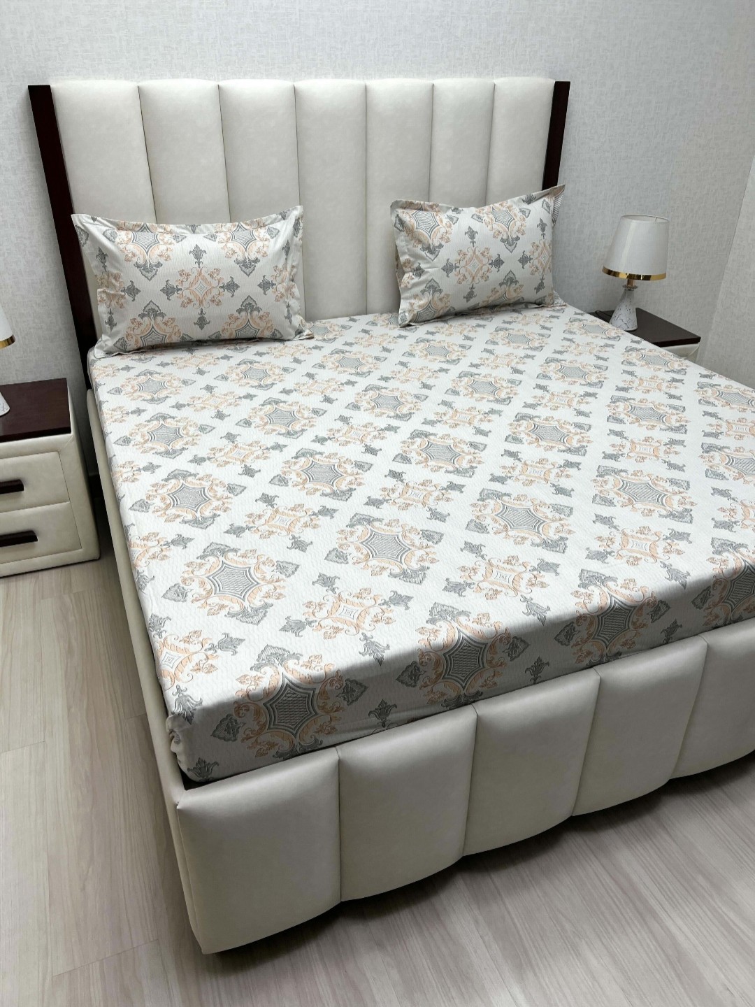 Pure Decor Velar Fur Sib Grey Printed Cotton 250 TC King Bedsheet Set 2.74 m x 2.74 m
Pure Decor Velar Fur Sib Grey Printed Cotton 250 TC King Bedsheet Set 2.74 m x 2.74 m