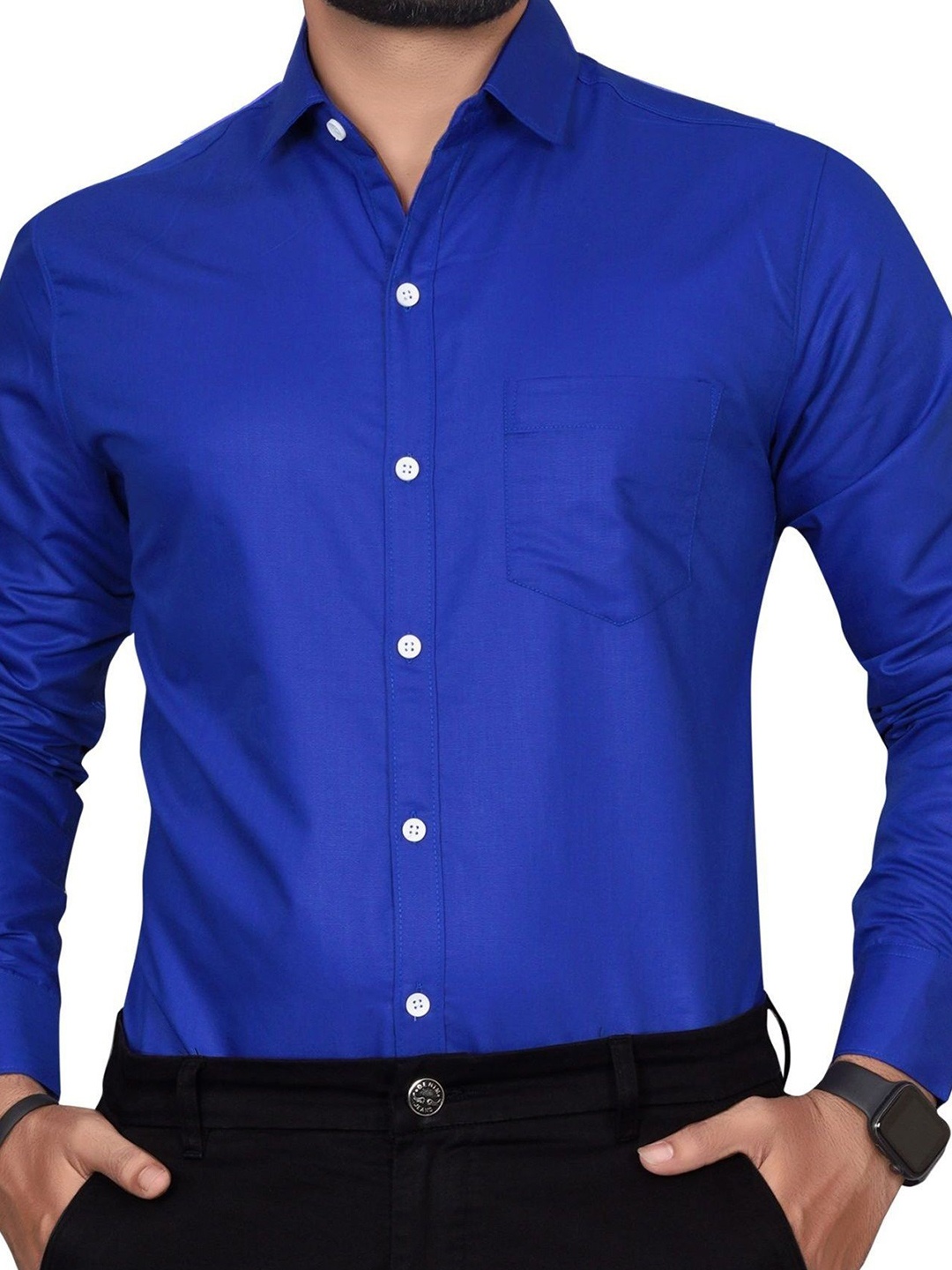 Metronaut Men Standard Regular Fit Spread Collar Solid Cotton Casual Shirt, Navy blue
Metronaut Men Standard Regular Fit Spread Collar Solid Cotton Casual Shirt, Navy blue