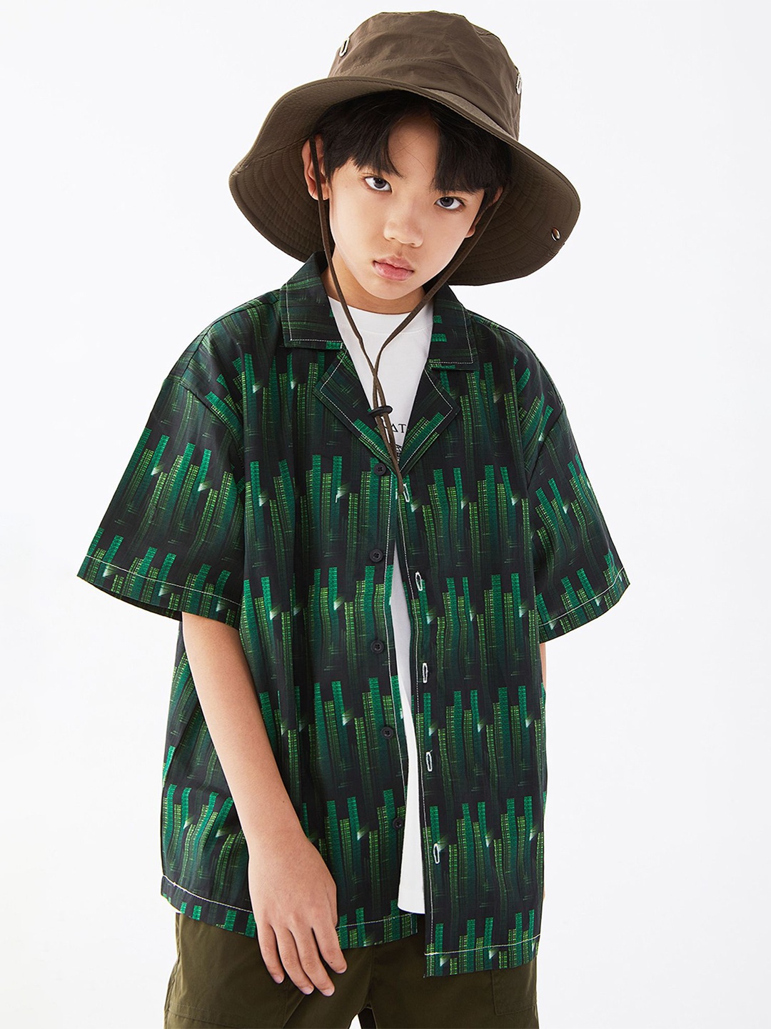 LULU & SKY Boys Oversized Fit Cuban Collar Abstract Printed Cotton Casual Shirt, Black
LULU & SKY Boys Oversized Fit Cuban Collar Abstract Printed Cotton Casual Shirt, Black