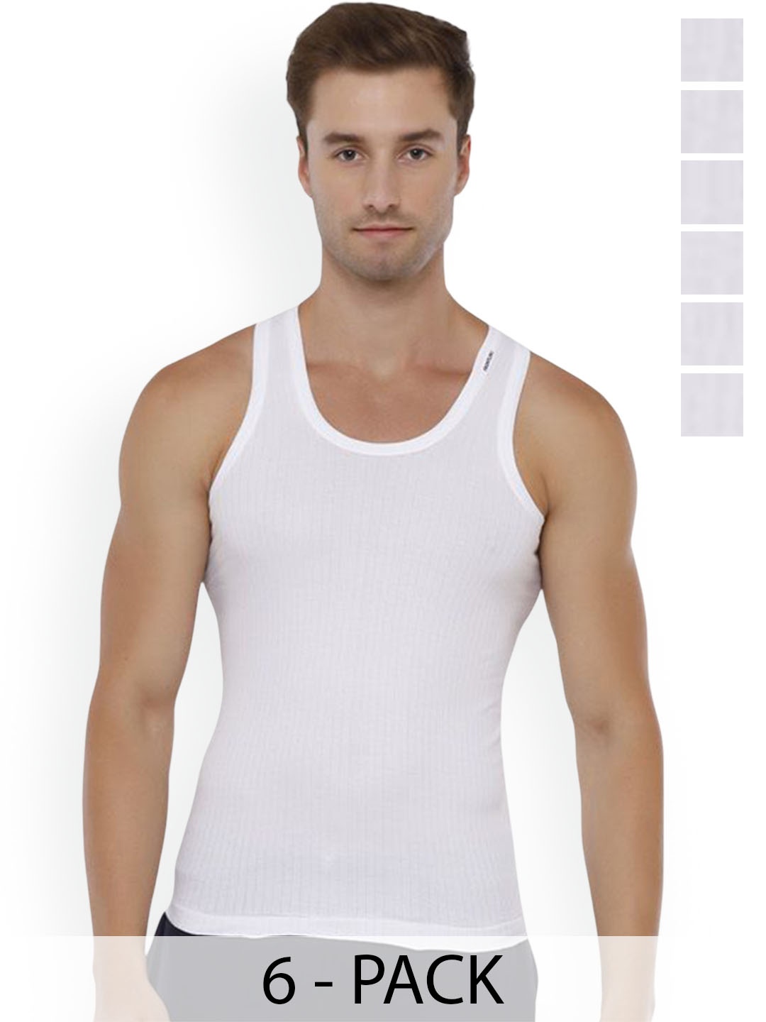 Rupa Pack Of 6 Striped Pure Cotton Under Shirt Vests Frontline-Xing-Whit-RN-6-85, White
Rupa Pack Of 6 Striped Pure Cotton Under Shirt Vests Frontline-Xing-Whit-RN-6-85, White