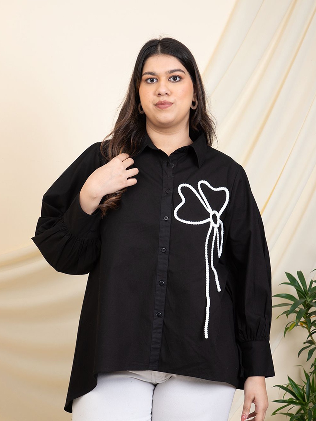 DEEBACO Women Plus Size Relaxed Fit Spread Collar Floral Printed Cotton Casual Shirt, Black
DEEBACO Women Plus Size Relaxed Fit Spread Collar Floral Printed Cotton Casual Shirt, Black