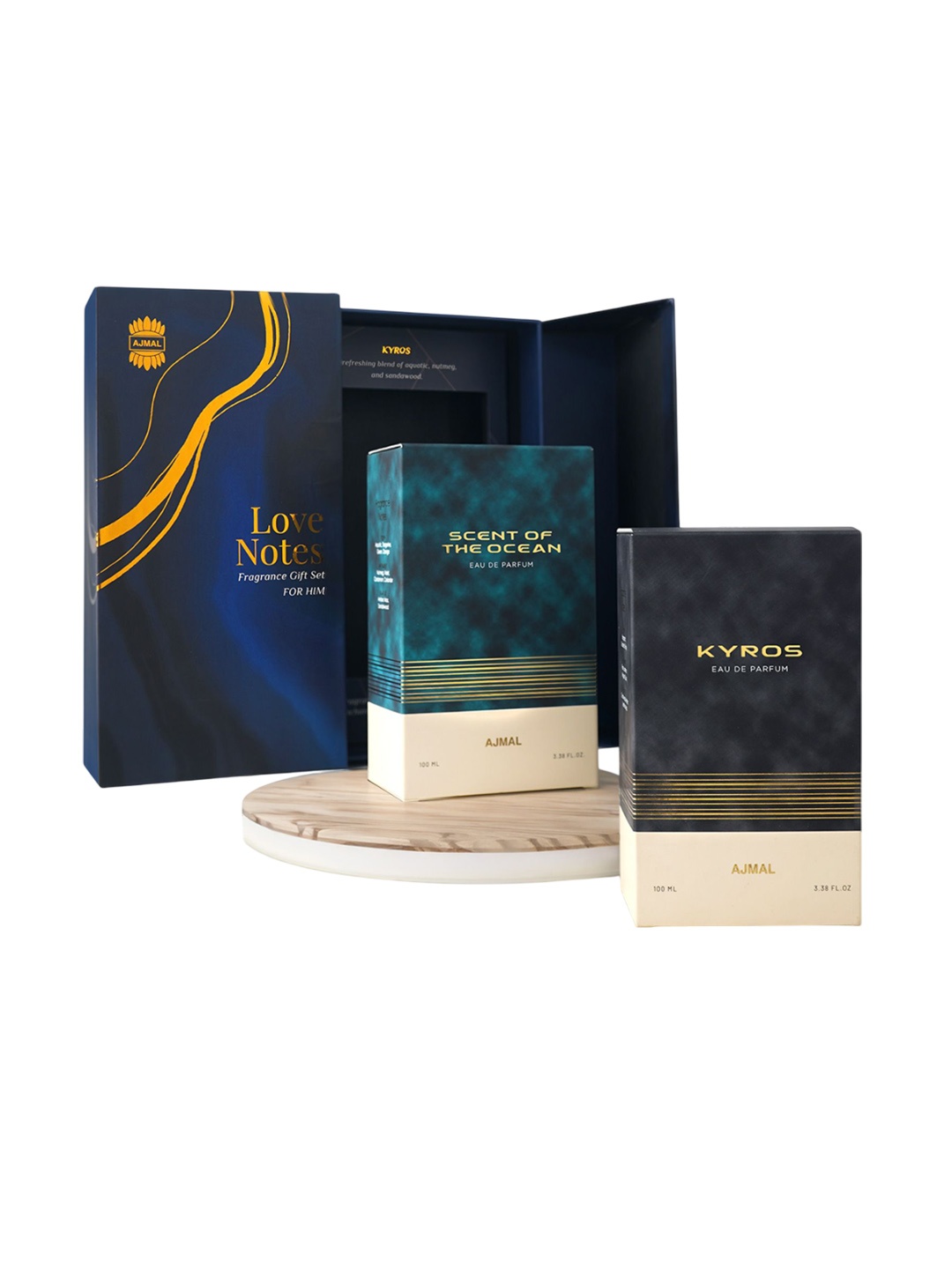 Ajmal Men Set Of 2 Scent Of The Ocean & Kyros Long Lasting Eau De Parfum - 100ml Each, Beige
Ajmal Men Set Of 2 Scent Of The Ocean & Kyros Long Lasting Eau De Parfum - 100ml Each, Beige