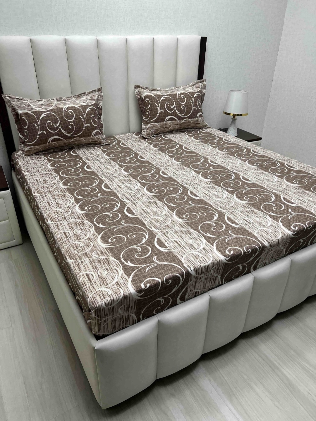 Pure Decor Velar Fur Sib Brown Printed Pure Cotton 330TC King Bedsheet Set 2.74 m x 2.74 m
Pure Decor Velar Fur Sib Brown Printed Pure Cotton 330TC King Bedsheet Set 2.74 m x 2.74 m