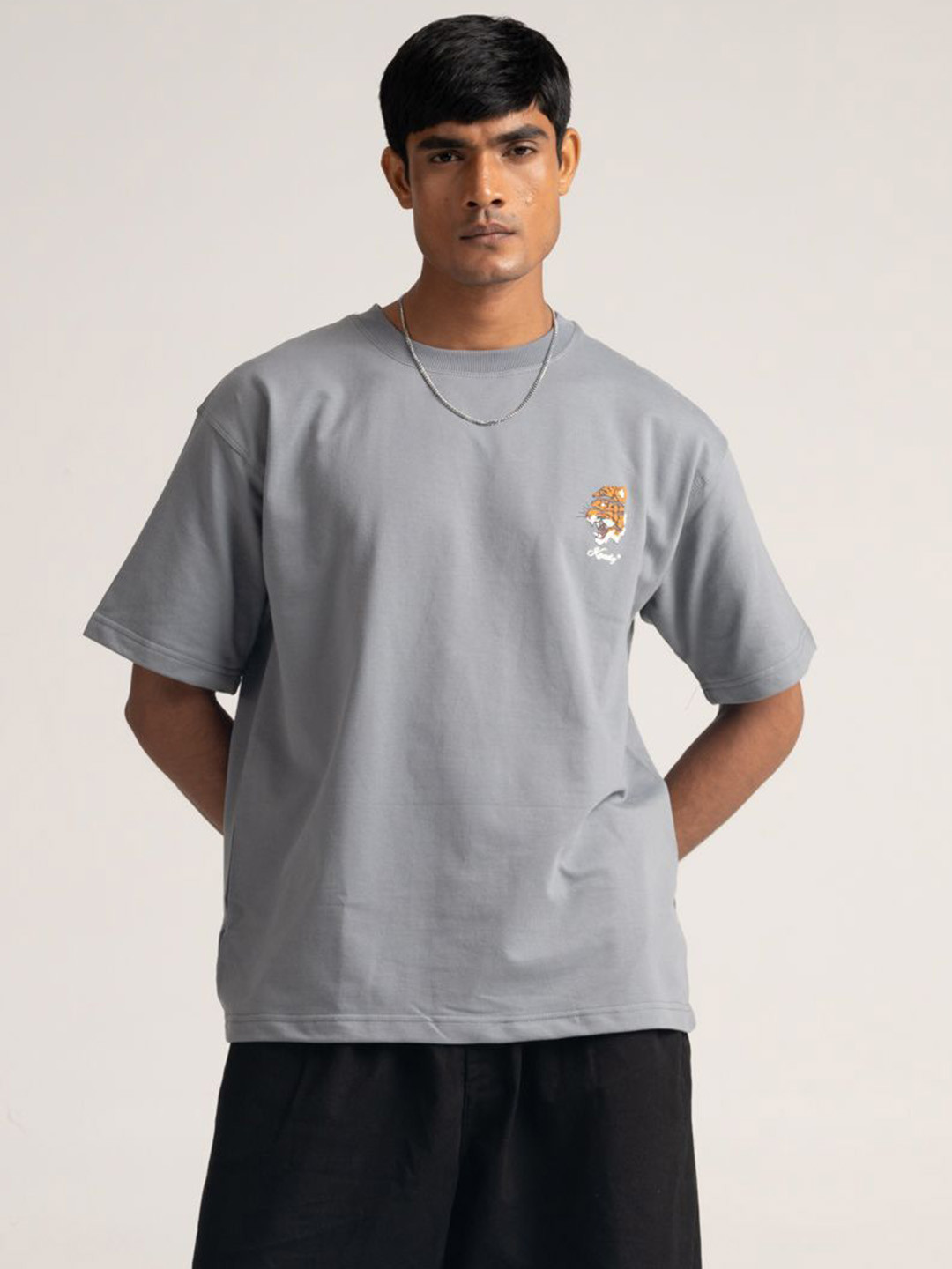 Kandy Unisex Graphic Printed Round Neck Oversized T-shirt, Grey 
Kandy Unisex Graphic Printed Round Neck Oversized T-shirt, Grey