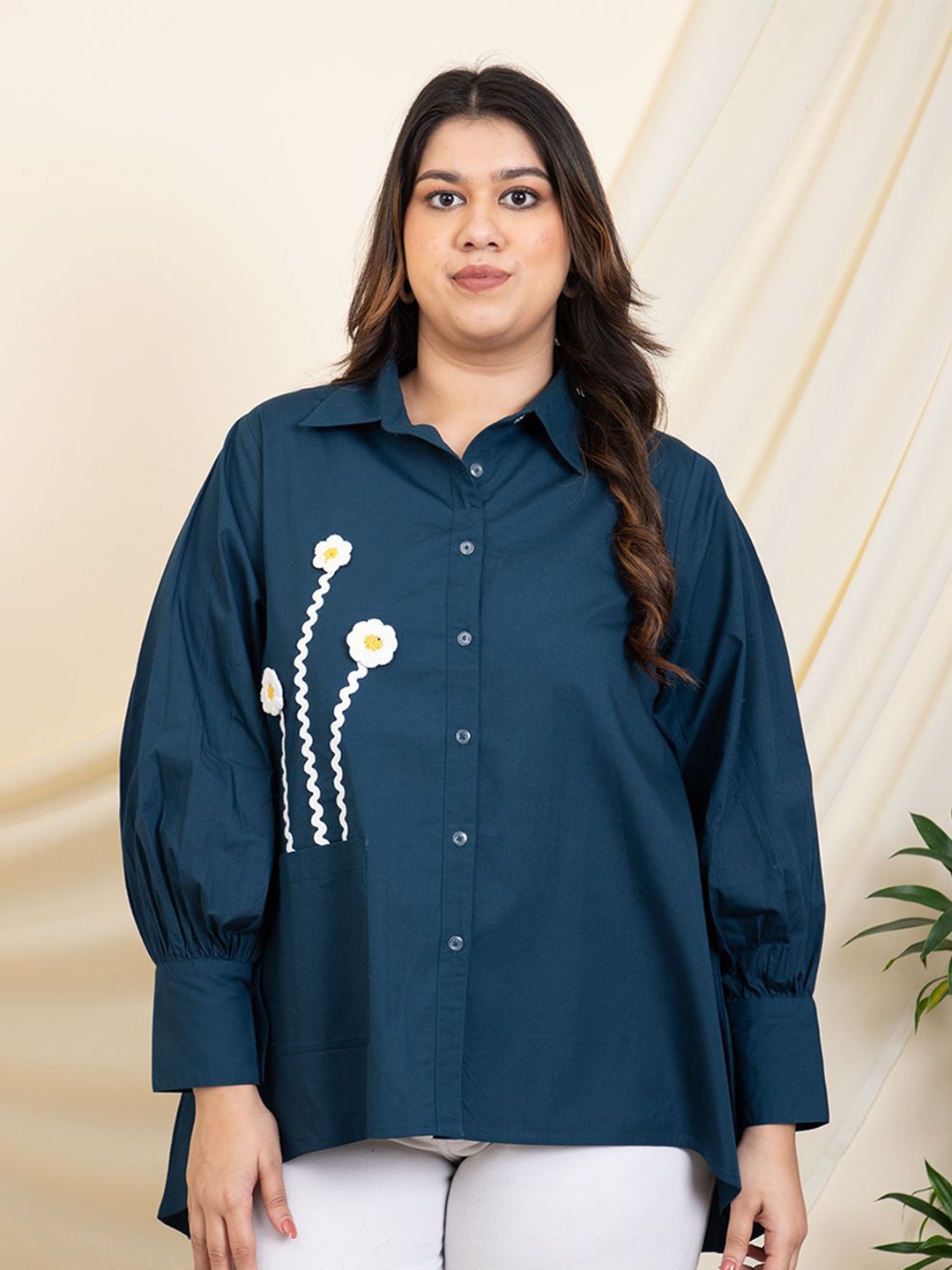 DEEBACO Women Plus Size Relaxed Fit Spread Collar Floral Printed Cotton Casual Shirt, Teal
DEEBACO Women Plus Size Relaxed Fit Spread Collar Floral Printed Cotton Casual Shirt, Teal