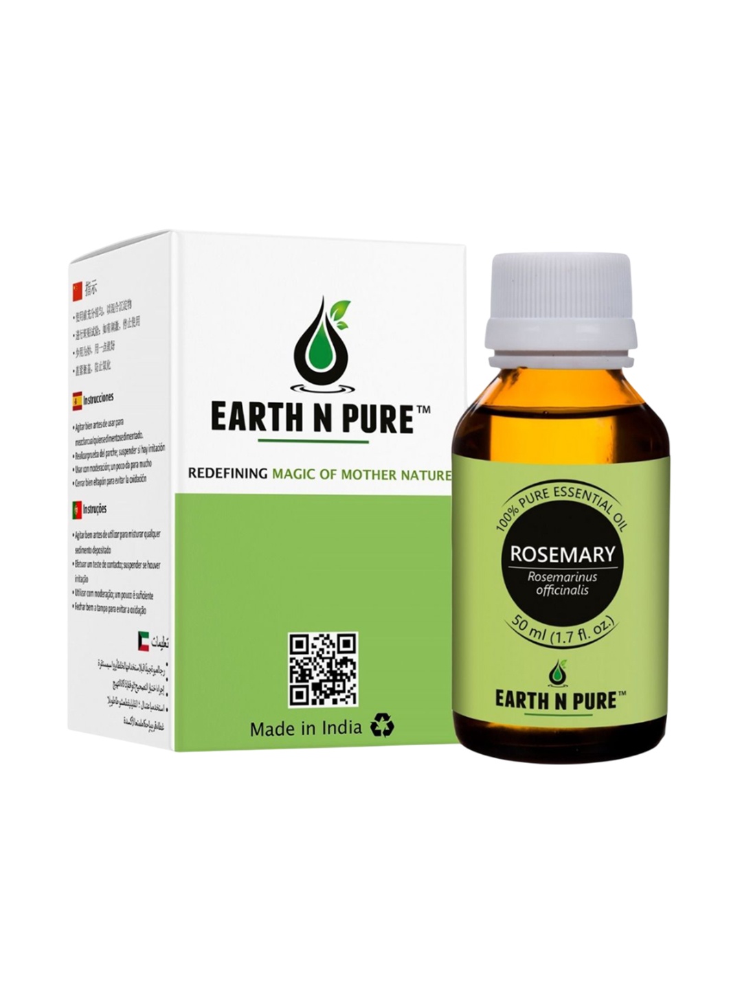 EARTH N PURE Rosemarinus officinalis Rosemary Oil Natural & Therapeutic Grade - 50 ml, Green
EARTH N PURE Rosemarinus officinalis Rosemary Oil Natural & Therapeutic Grade - 50 ml, Green