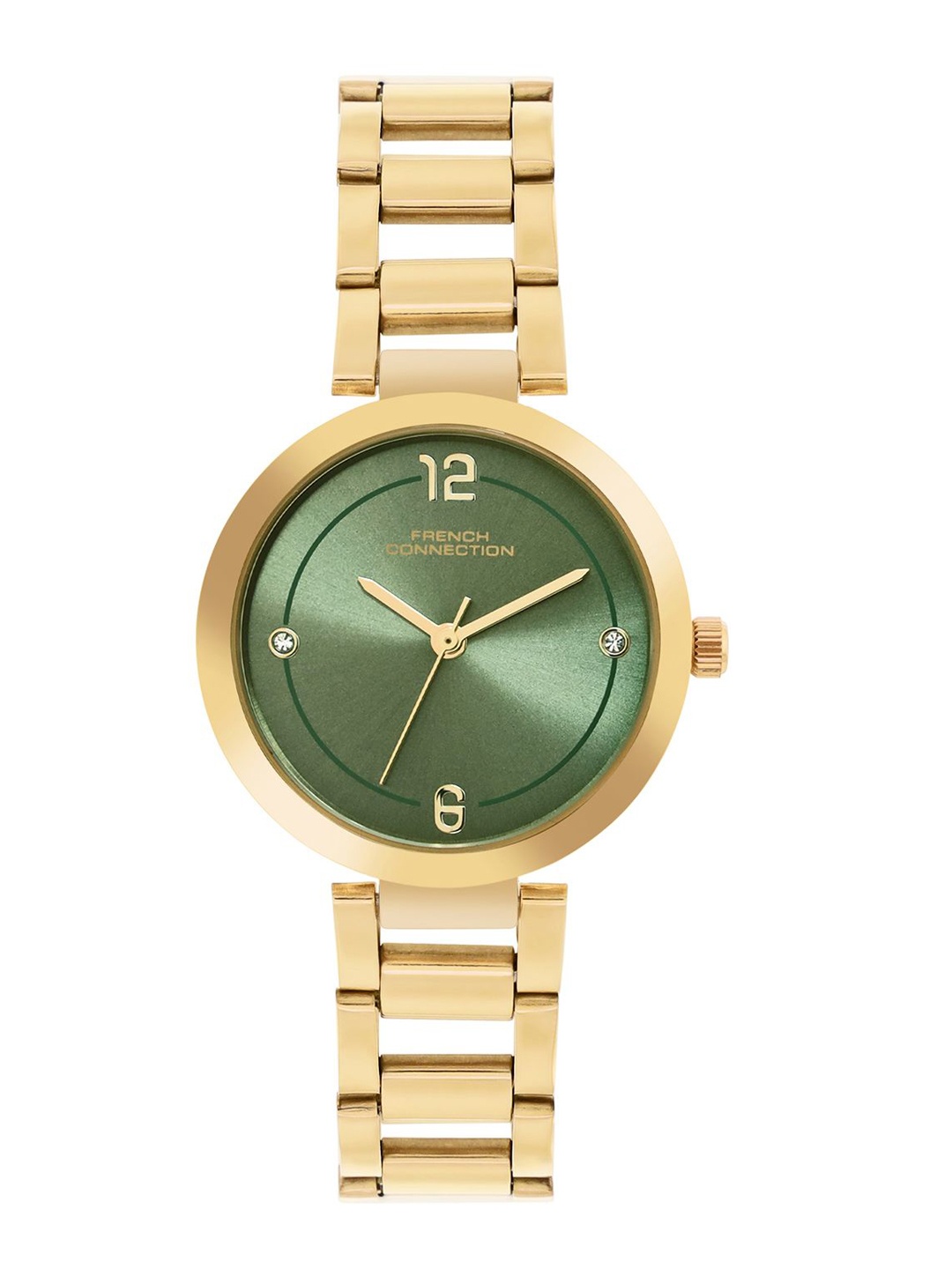 French Connection Women Embellished Dial & Bracelet Style Straps Analogue Watch FCN01G, Green
French Connection Women Embellished Dial & Bracelet Style Straps Analogue Watch FCN01G, Green
