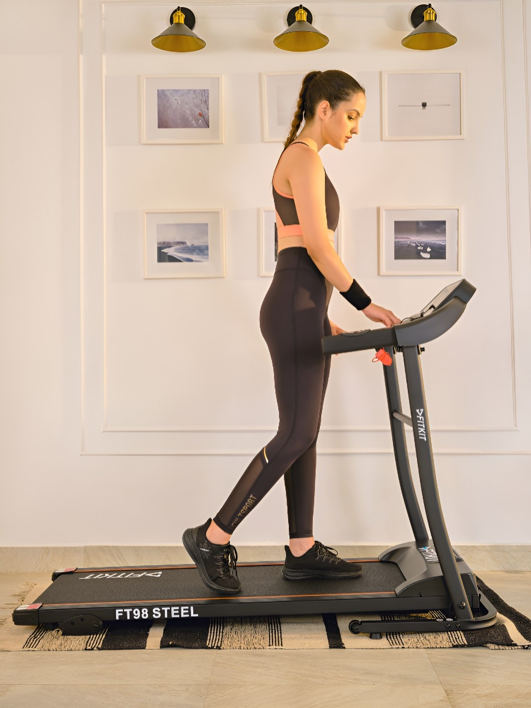FITKIT By Cult FT98 Steel 3HP Peak Motorized Treadmill With Heartrate Sensor, Black
FITKIT By Cult FT98 Steel 3HP Peak Motorized Treadmill With Heartrate Sensor, Black