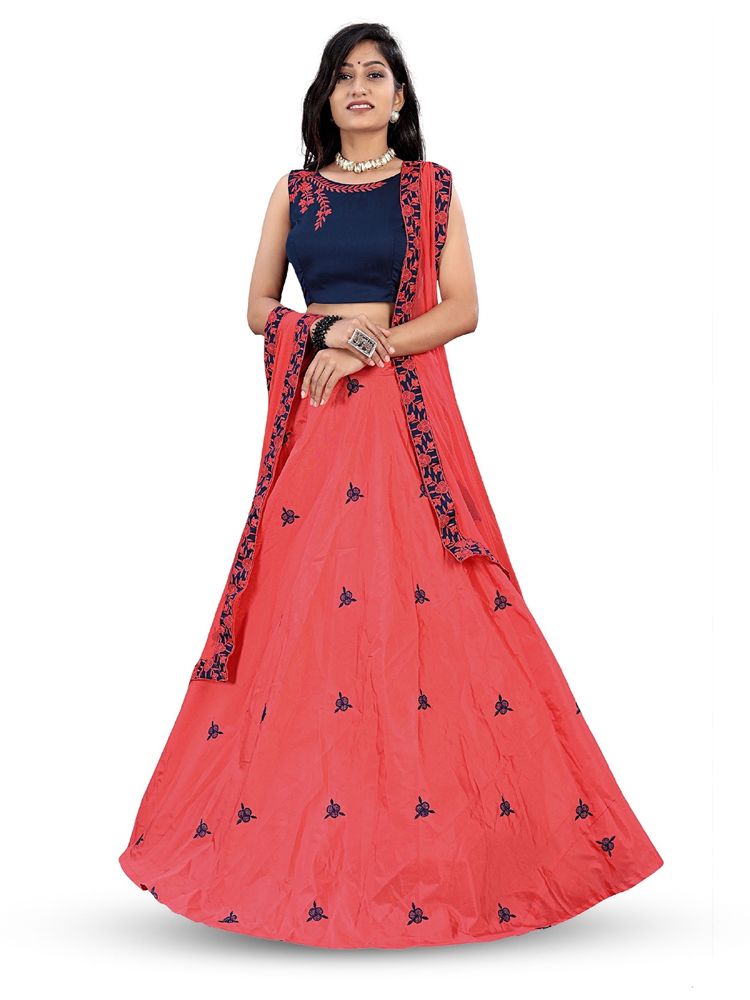 Anneca Girls Embroidered Thread Work Ready to Wear Lehenga & Blouse With Dupatta, Navy blue
Anneca Girls Embroidered Thread Work Ready to Wear Lehenga & Blouse With Dupatta, Navy blue