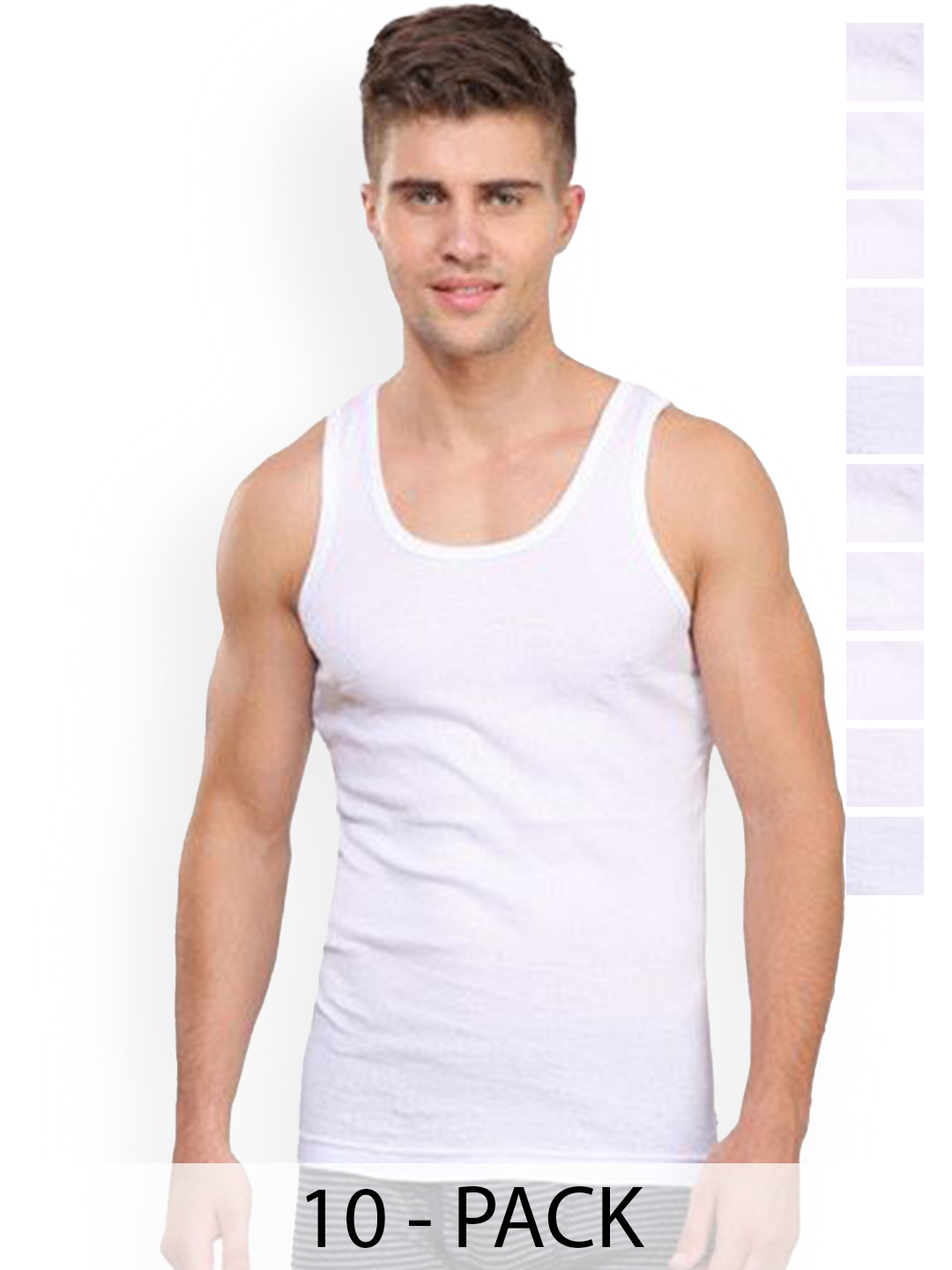 Rupa Men Pack Of 10 Cotton Gym Vests VANumber - Frontline-Rib-White-RN-10-100
Rupa Men Pack Of 10 Cotton Gym Vests VANumber - Frontline-Rib-White-RN-10-100