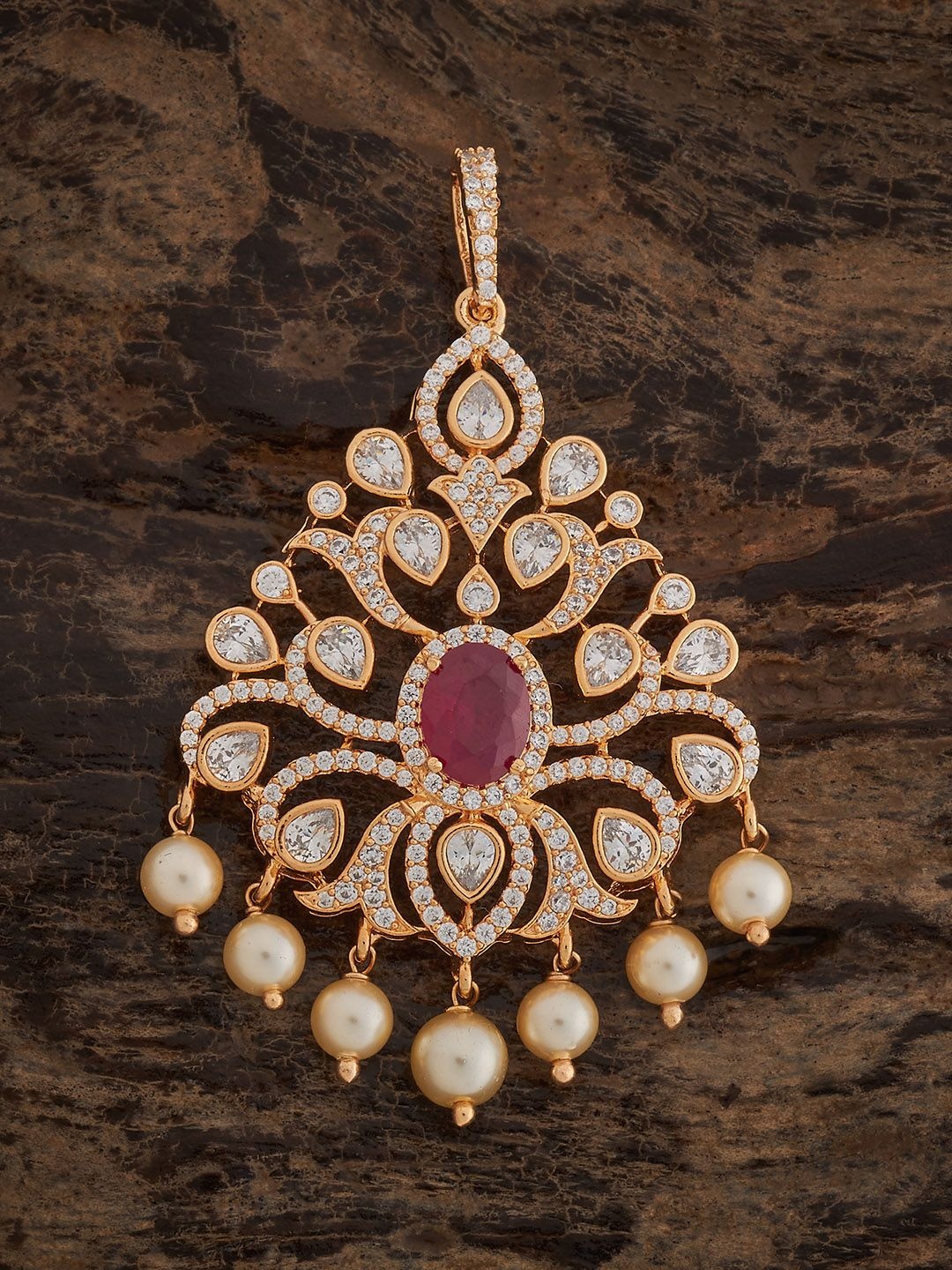 Kushal's Fashion Jewellery Gold-Plated Cubic Zirconia Studded Teardrop Shaped Pendant
Kushal's Fashion Jewellery Gold-Plated Cubic Zirconia Studded Teardrop Shaped Pendant