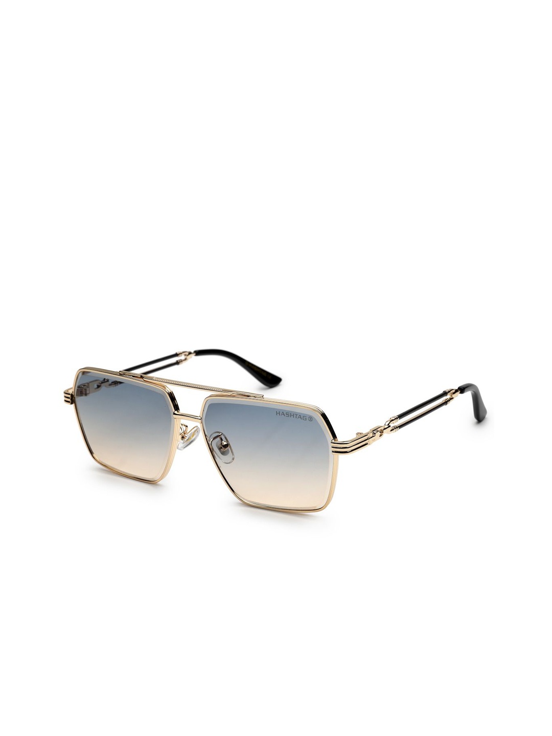 HASHTAG EYEWEAR Unisex Rectangle Sunglasses with Polarised and UV Lens SEVA-5G29-GLD BL, Grey
HASHTAG EYEWEAR Unisex Rectangle Sunglasses with Polarised and UV Lens SEVA-5G29-GLD BL, Grey