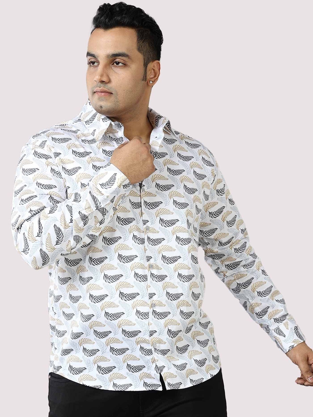 Guniaa Men Plus Size Classic Fit Spread Collar Floral Printed Cotton Casual Shirt, White
Guniaa Men Plus Size Classic Fit Spread Collar Floral Printed Cotton Casual Shirt, White