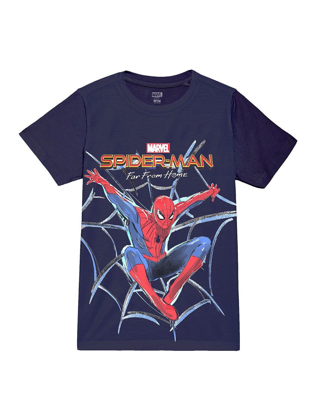 Wear Your Mind Boys Spider-Man Graphic Printed Round Neck Regular Fit Cotton T-shirt, Navy blue
Wear Your Mind Boys Spider-Man Graphic Printed Round Neck Regular Fit Cotton T-shirt, Navy blue