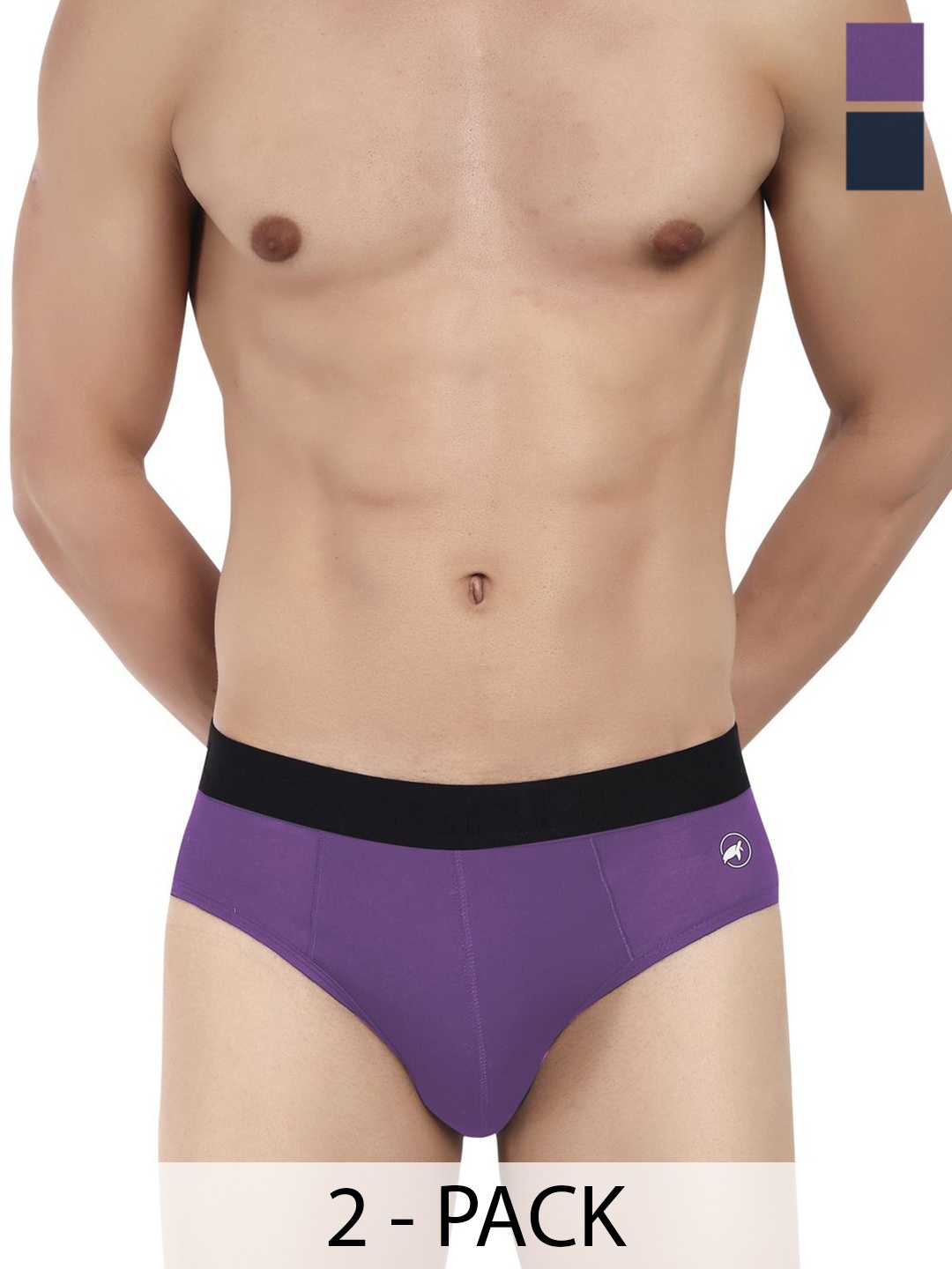 LOGGERHEAD Pack Of 2 Cotton Mid-Rise Basic Briefs LHMB002-Navy-Purple, Navy blue
LOGGERHEAD Pack Of 2 Cotton Mid-Rise Basic Briefs LHMB002-Navy-Purple, Navy blue