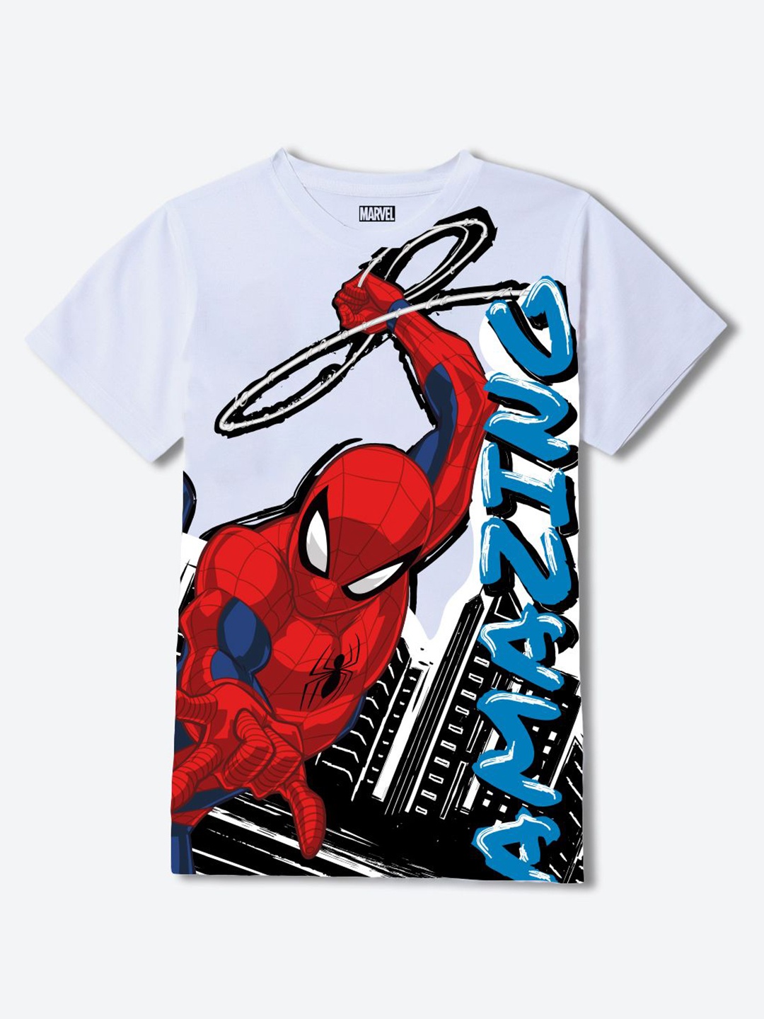 Wear Your Mind Boys Spider-Man Graphic Printed Round Neck Regular Fit Cotton T-shirt, White
Wear Your Mind Boys Spider-Man Graphic Printed Round Neck Regular Fit Cotton T-shirt, White