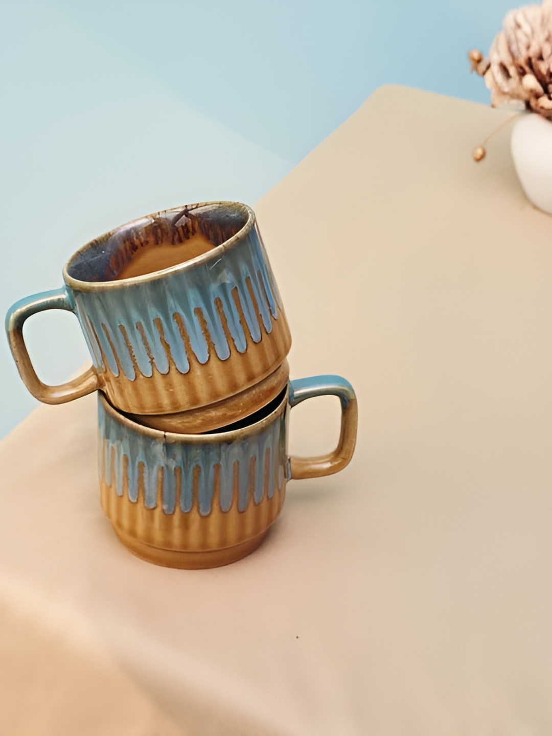 Rare Planet Brown & Blue 2 Pieces Abstract Printed Ceramic Dishwasher Safe Glossy Mugs
Rare Planet Brown & Blue 2 Pieces Abstract Printed Ceramic Dishwasher Safe Glossy Mugs