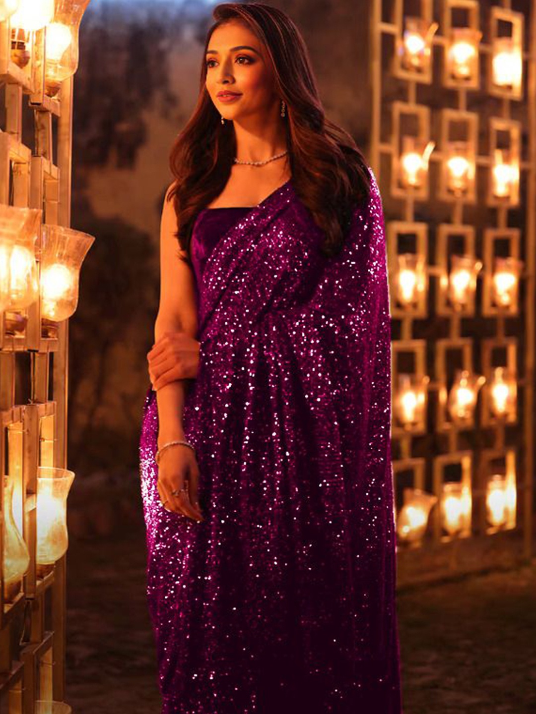 MADHUR HAND WORK ART Sequinned Embellished Saree With Unstitched Blouse Piece, Purple
MADHUR HAND WORK ART Sequinned Embellished Saree With Unstitched Blouse Piece, Purple