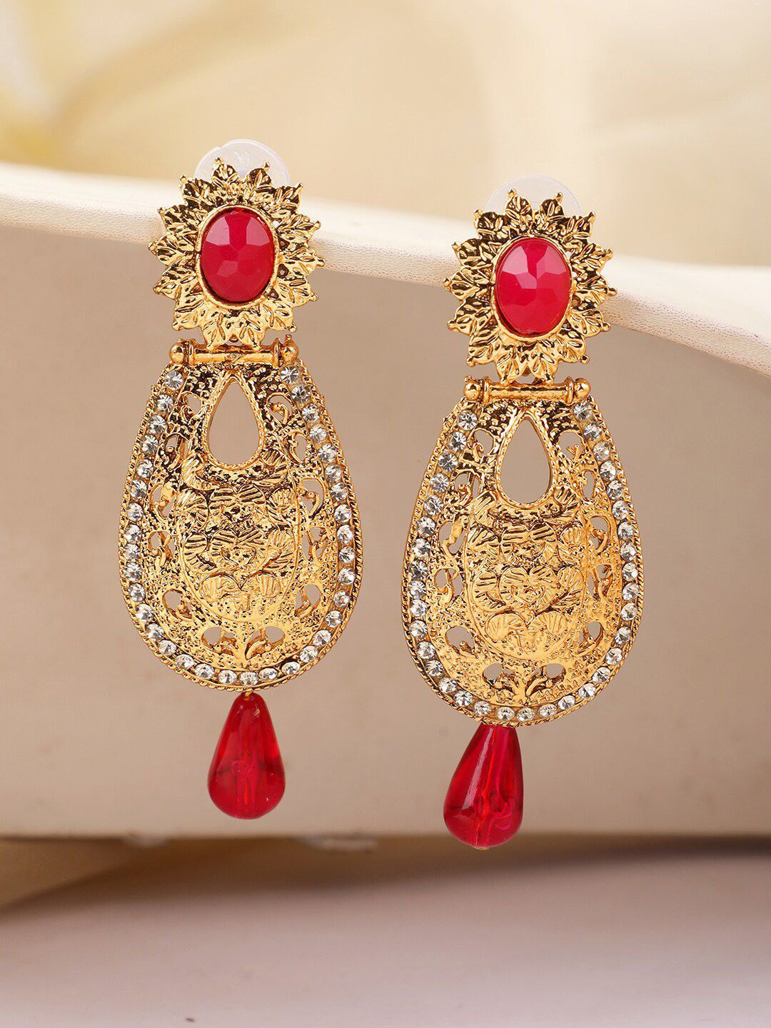 Anouk Exclusive Gold-Plated Cubic Zirconia Studded Contemporary Shaped Drop Earrings
Anouk Exclusive Gold-Plated Cubic Zirconia Studded Contemporary Shaped Drop Earrings