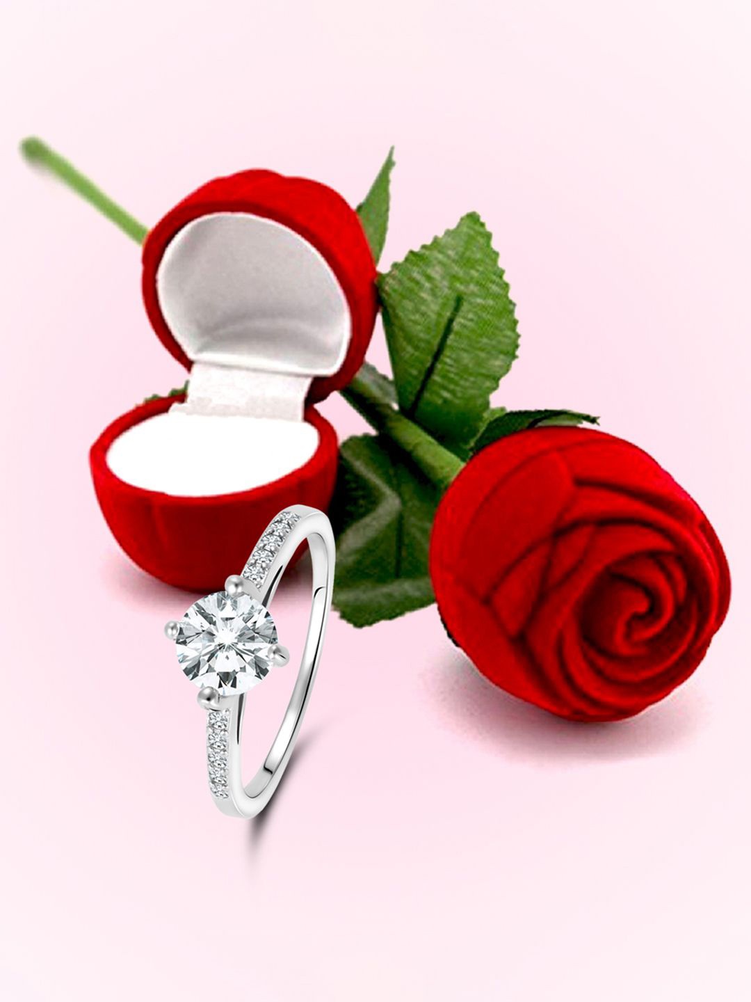 Peora 925 Sterling Silver-Plated Cubic Zirconia Studded Finger Ring With Rose Gift Box
Peora 925 Sterling Silver-Plated Cubic Zirconia Studded Finger Ring With Rose Gift Box