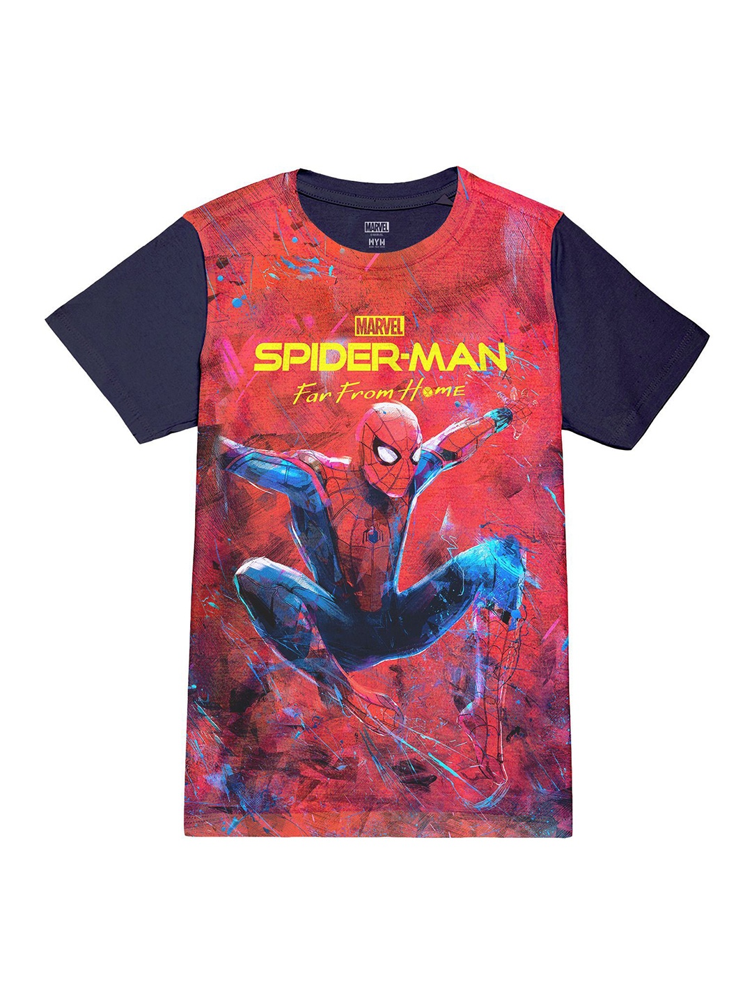 Wear Your Mind Boys Spider-Man Graphic Printed Round Neck Regular Fit Cotton T-shirt, Navy blue
Wear Your Mind Boys Spider-Man Graphic Printed Round Neck Regular Fit Cotton T-shirt, Navy blue