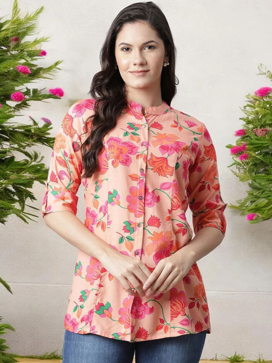 Moda Rapido Women Classic Opaque Printed Casual Shirt, Orange
Moda Rapido Women Classic Opaque Printed Casual Shirt, Orange