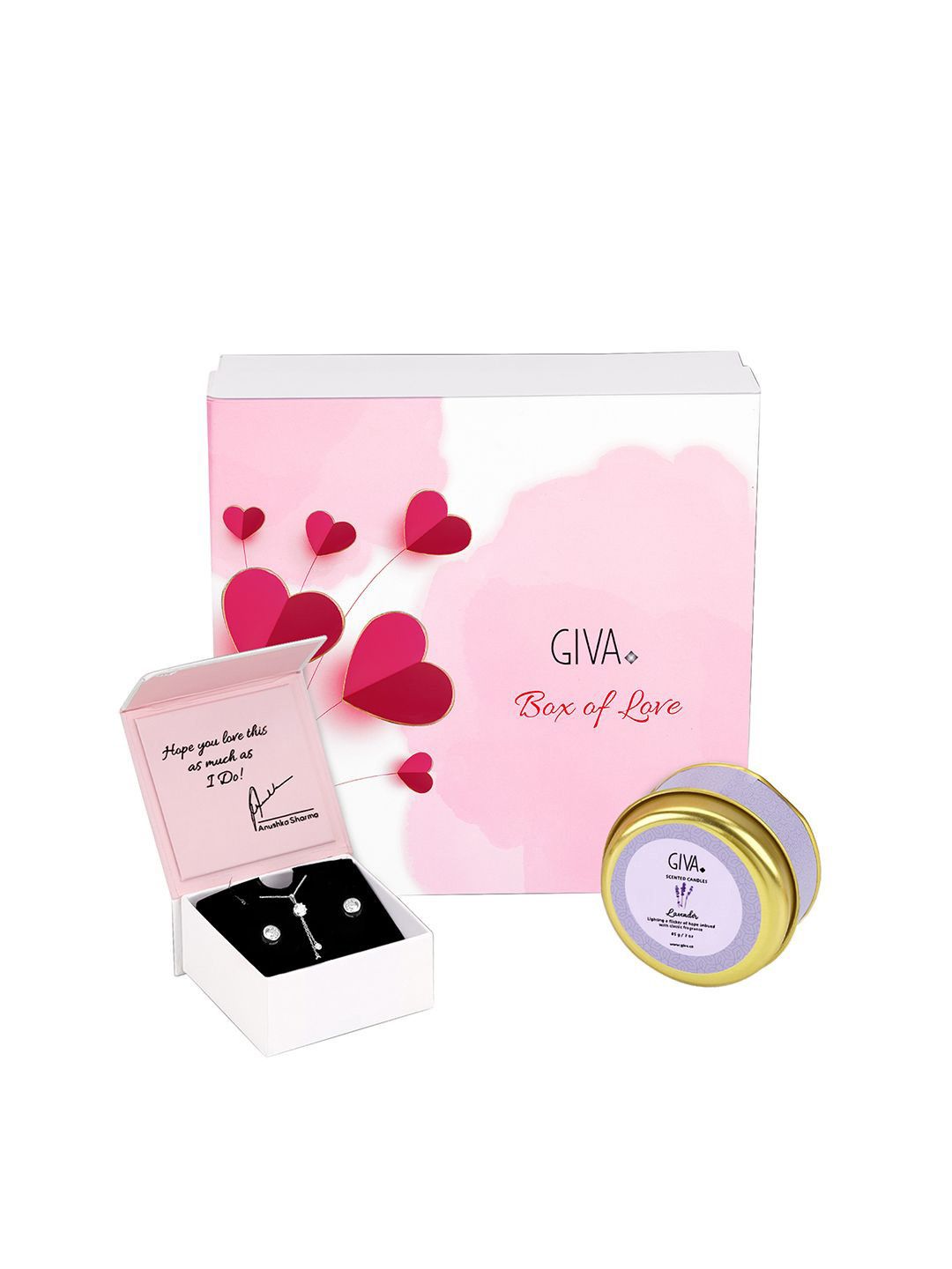 GIVA 925 Silver Hearts Aligned Gift Box 
GIVA 925 Silver Hearts Aligned Gift Box