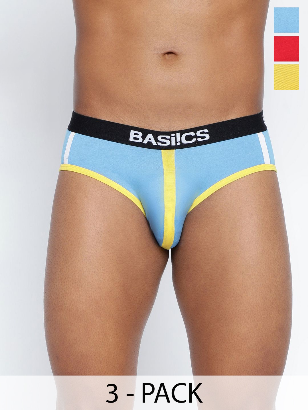 BASIICS by La Intimo Pack Of 3 Anti Bacterial Low Rise Basic Briefs - IBCSBR080C136, Blue
BASIICS by La Intimo Pack Of 3 Anti Bacterial Low Rise Basic Briefs - IBCSBR080C136, Blue
