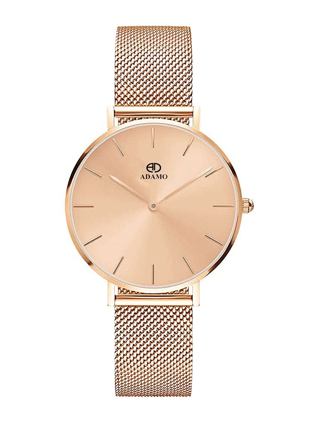ADAMO Women Brass Dial & Stainless Steel Bracelet Style Straps Analogue Watch 336KKM21, Rose gold
ADAMO Women Brass Dial & Stainless Steel Bracelet Style Straps Analogue Watch 336KKM21, Rose gold