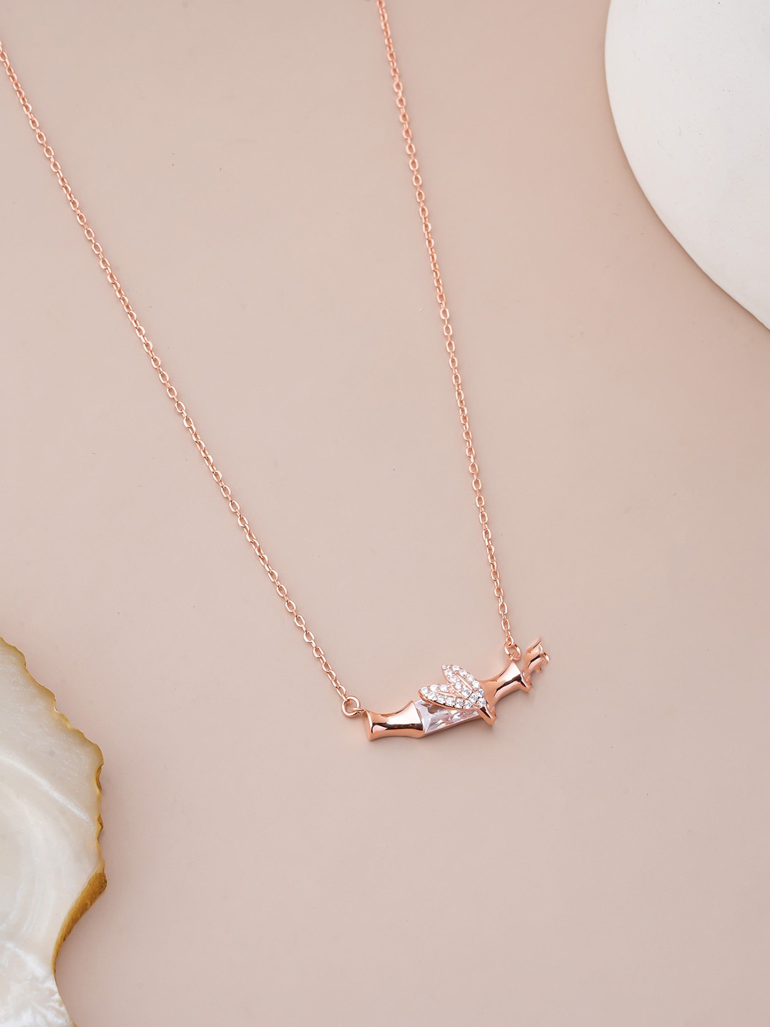 LIORA 925 Silver Jewellery Sterling Silver Rose Gold Plated Heart Bottle Pendant & Chain
LIORA 925 Silver Jewellery Sterling Silver Rose Gold Plated Heart Bottle Pendant & Chain