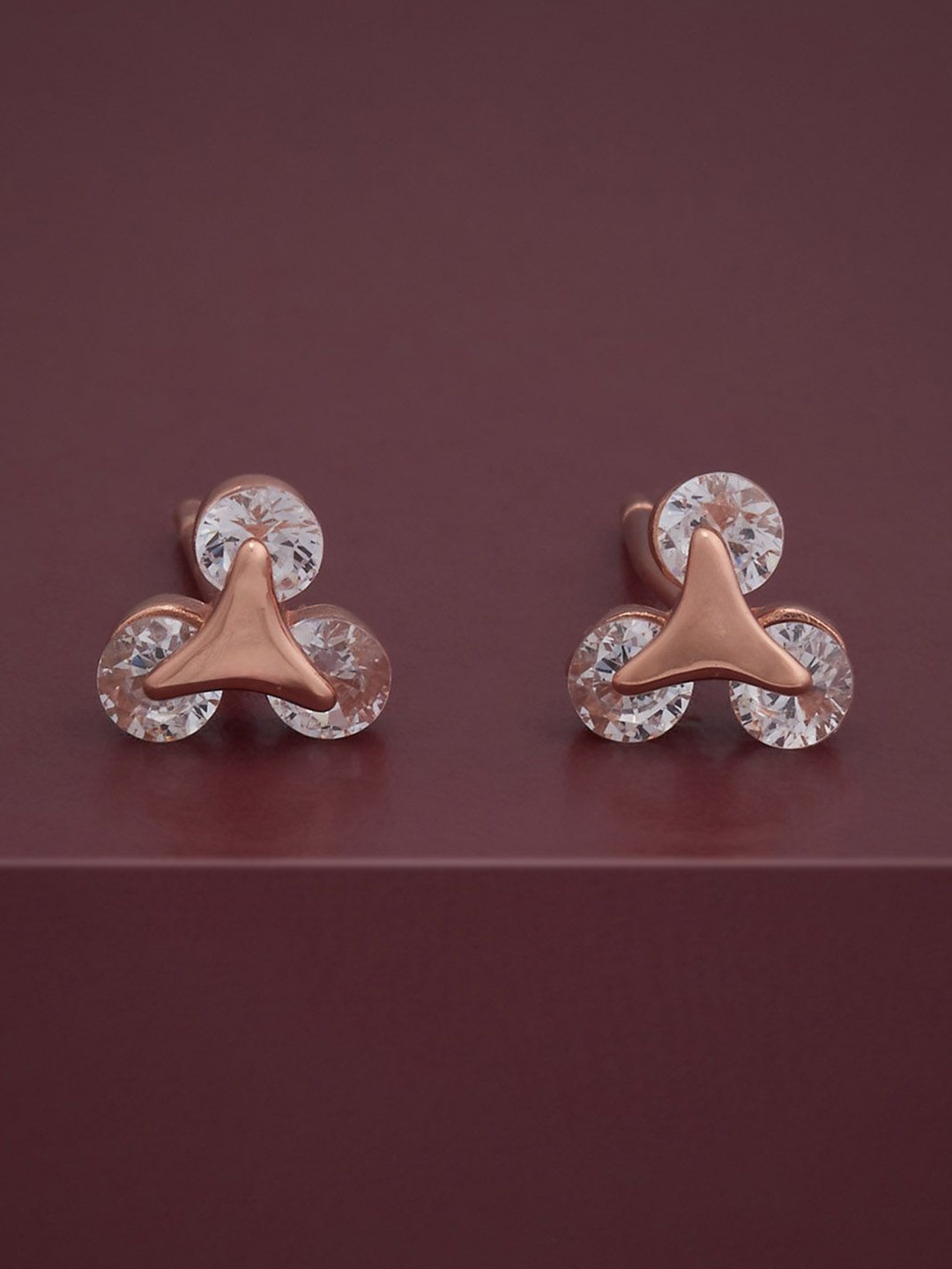 Kushal's Fashion Jewellery 92.5 Silver Cubic Zirconia Triangular Shaped Studs, Rose gold
Kushal's Fashion Jewellery 92.5 Silver Cubic Zirconia Triangular Shaped Studs, Rose gold