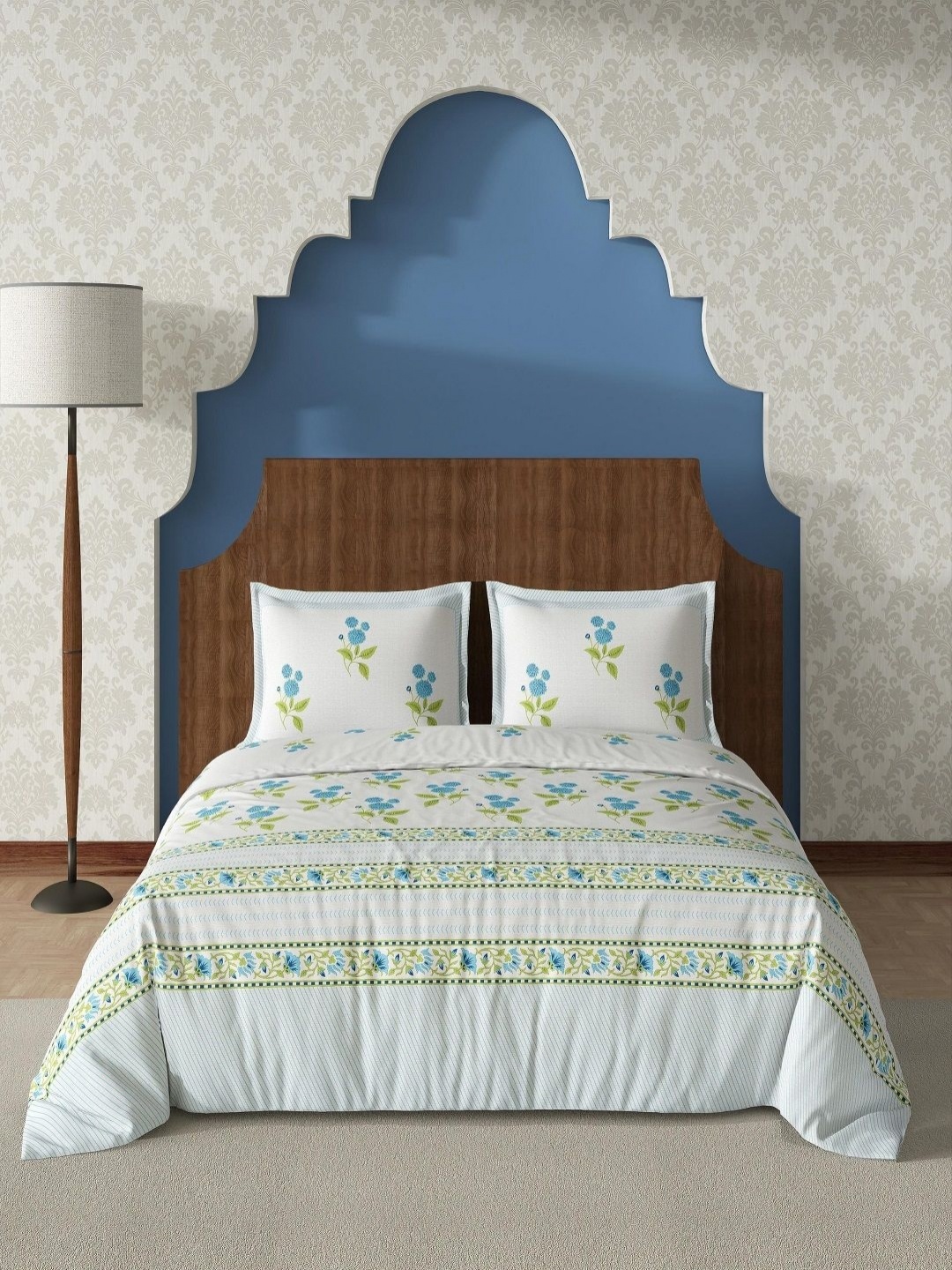 tundwal's Blue & White Printed Pure Cotton 210TC King Bedsheet Sets- 2.74 m x 2.74 m
tundwal's Blue & White Printed Pure Cotton 210TC King Bedsheet Sets- 2.74 m x 2.74 m