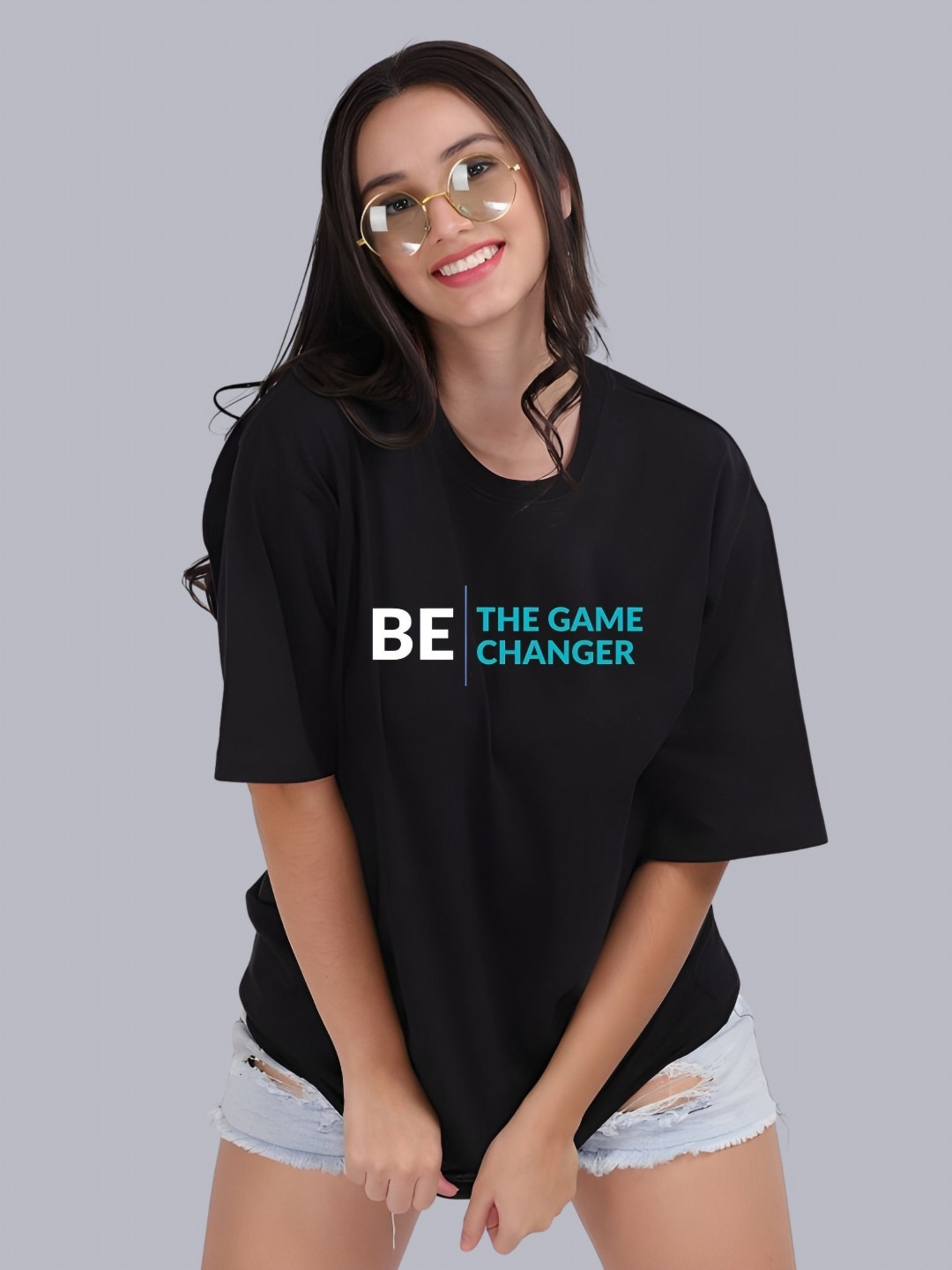 Moda Rapido Women Typography Printed Round Neck Cotton Oversized T-shirt, Black
Moda Rapido Women Typography Printed Round Neck Cotton Oversized T-shirt, Black