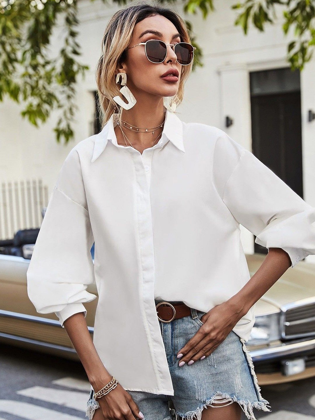 WHY SO FAB Women Comfort Relaxed Fit Spread Collar Solid Cotton Casual Shirt, White
WHY SO FAB Women Comfort Relaxed Fit Spread Collar Solid Cotton Casual Shirt, White