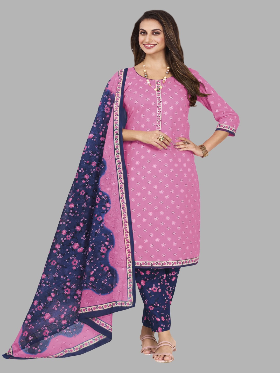 shree jeenmata collection Women Floral Printed Regular Pure Cotton Kurta with Churidar & With Dupatta, Pink
shree jeenmata collection Women Floral Printed Regular Pure Cotton Kurta with Churidar & With Dupatta, Pink