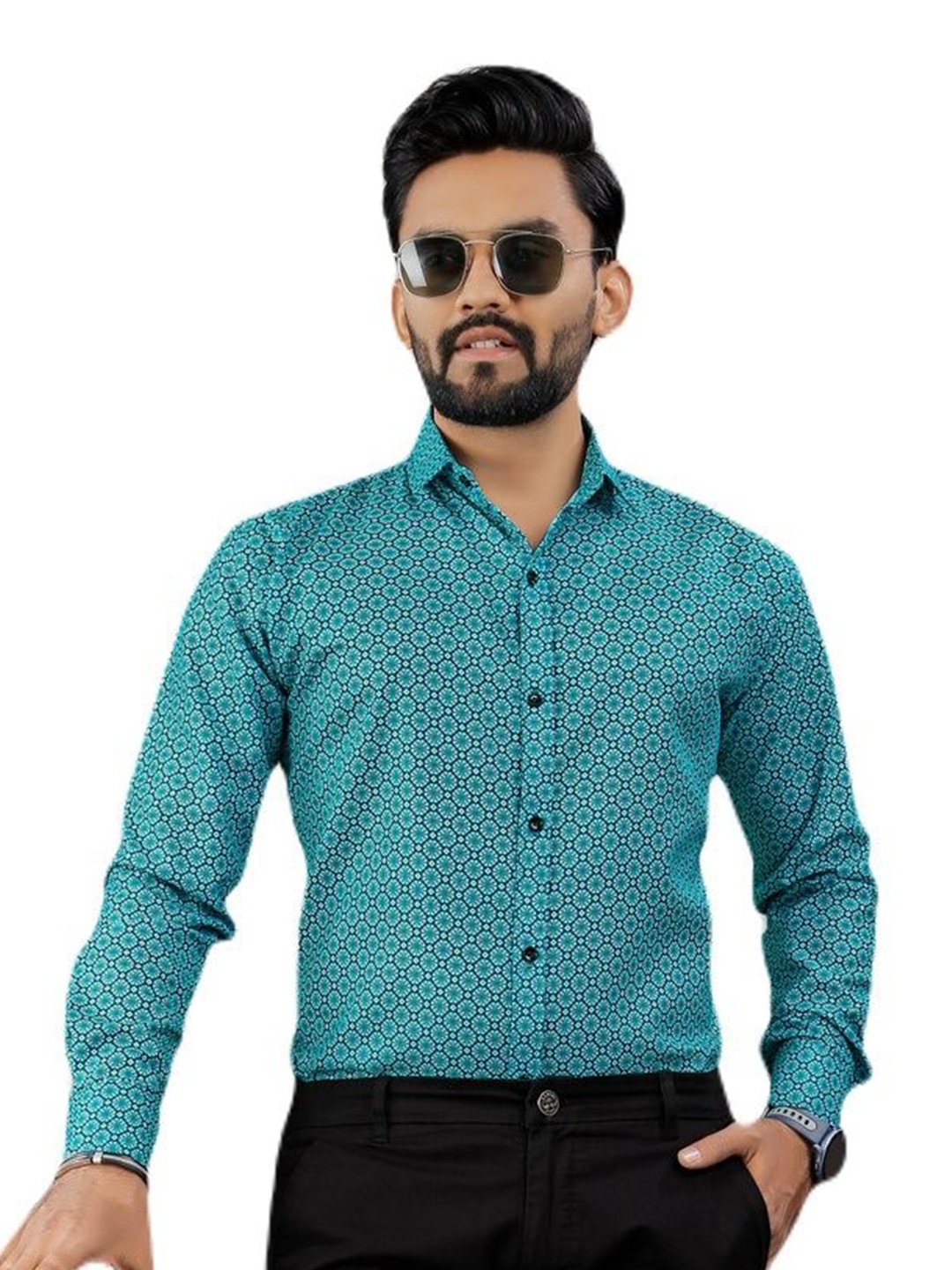 KHUSHI CREATION Men Original Slim Fit Spread Collar Floral Printed Cotton Casual Shirt, Teal
KHUSHI CREATION Men Original Slim Fit Spread Collar Floral Printed Cotton Casual Shirt, Teal