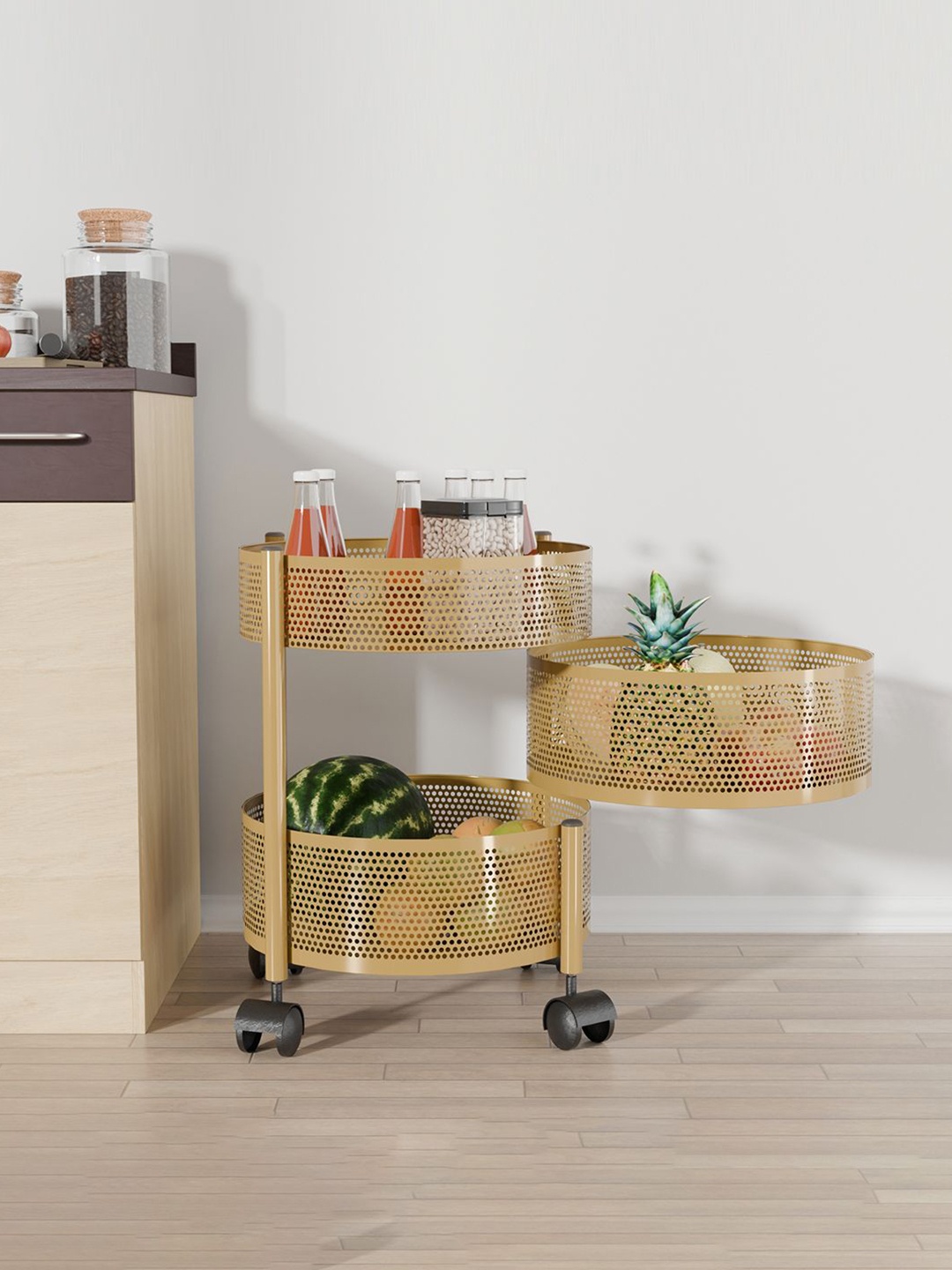 Kuber Industries 2+1 Layer Kitchen Metal Storage Rack Wheels Unisex Gold Kitchen Trolley
Kuber Industries 2+1 Layer Kitchen Metal Storage Rack Wheels Unisex Gold Kitchen Trolley