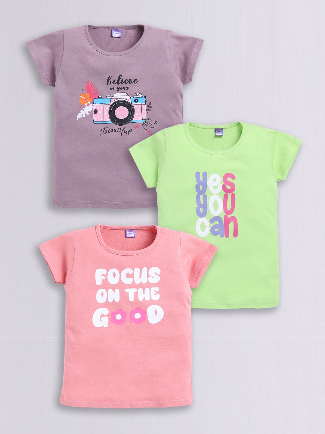 Here&Now x Game Begins Girls Set of 3 Pure Cotton Printed T-shirts, Assorted
Here&Now x Game Begins Girls Set of 3 Pure Cotton Printed T-shirts, Assorted