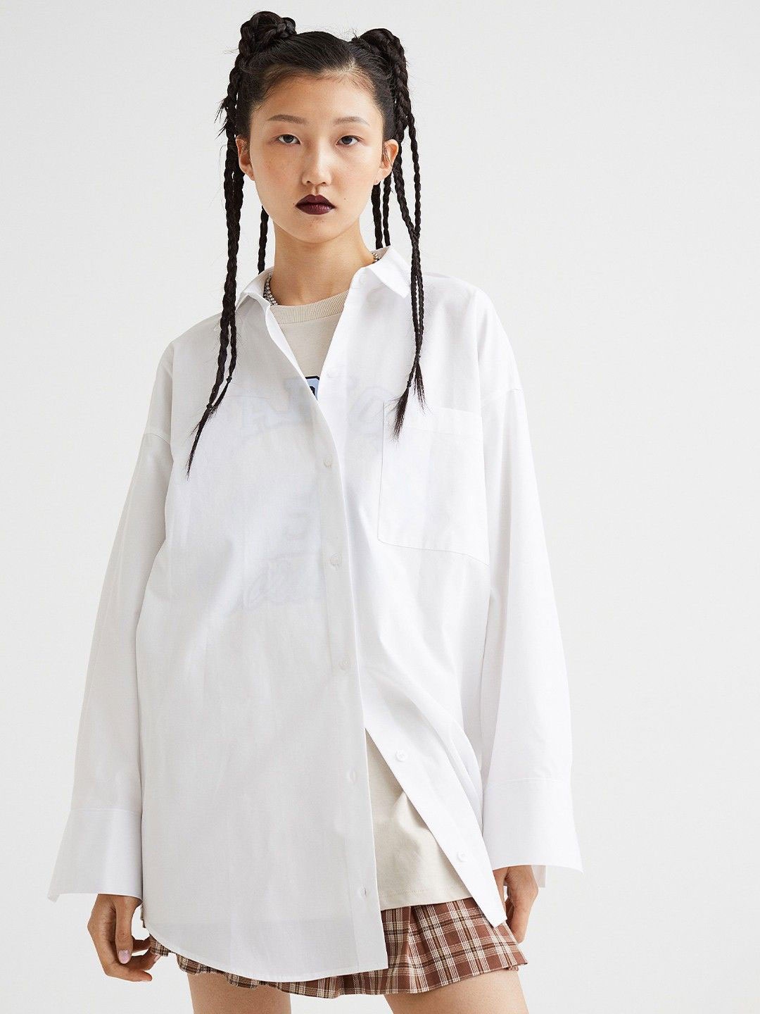 WHY SO FAB Women Comfort Oversized Fit Spread Collar Solid Cotton Casual Shirt, White
WHY SO FAB Women Comfort Oversized Fit Spread Collar Solid Cotton Casual Shirt, White