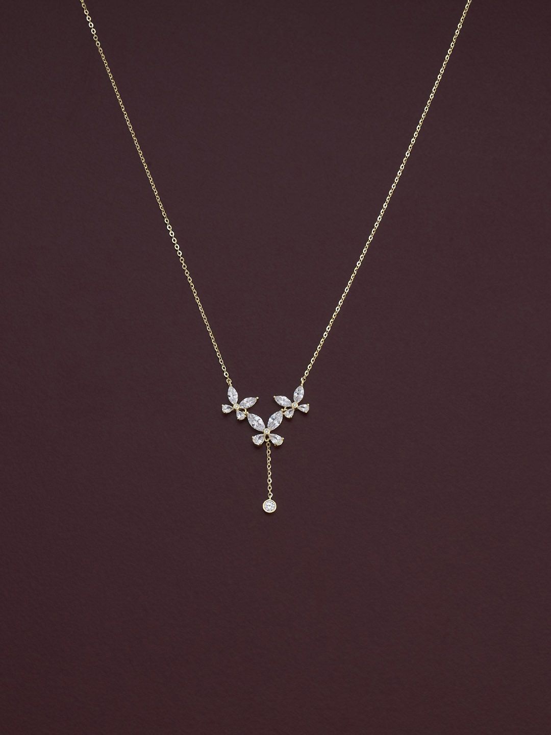Kushal's Fashion Jewellery 92.5 Pure Silver Gold-Plated Cubic Zirconia Stone Studded Chain
Kushal's Fashion Jewellery 92.5 Pure Silver Gold-Plated Cubic Zirconia Stone Studded Chain