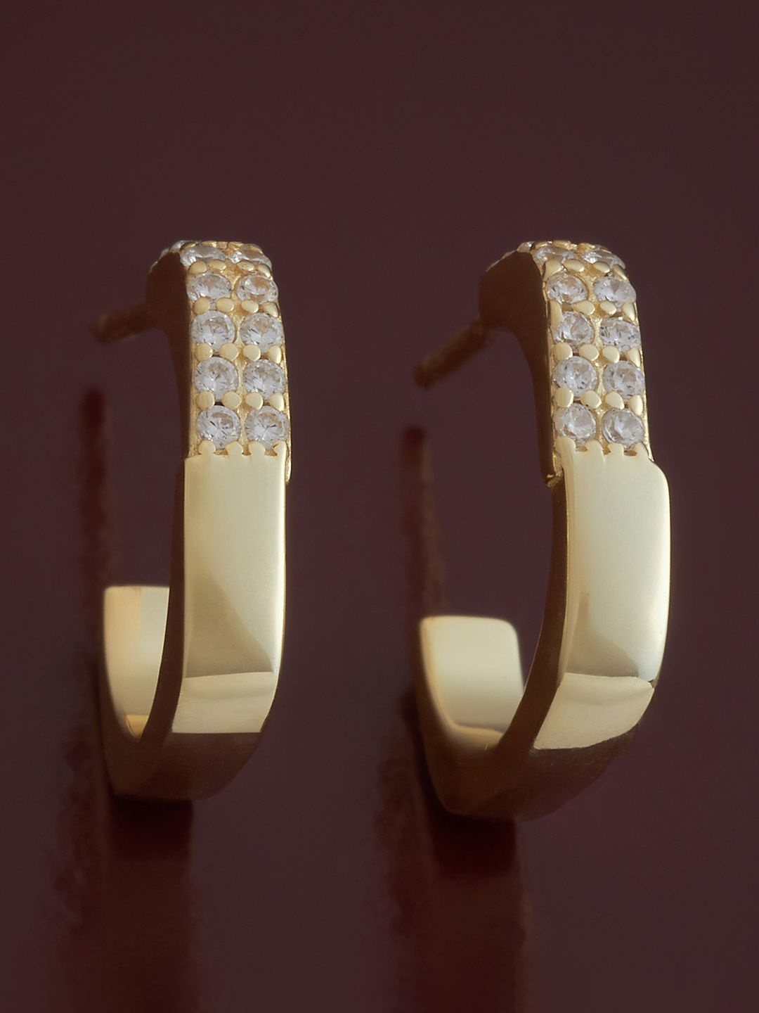 Kushal's Fashion Jewellery Sterling Silver Gold Plated Zircon Spherical Hoop Earrings
Kushal's Fashion Jewellery Sterling Silver Gold Plated Zircon Spherical Hoop Earrings