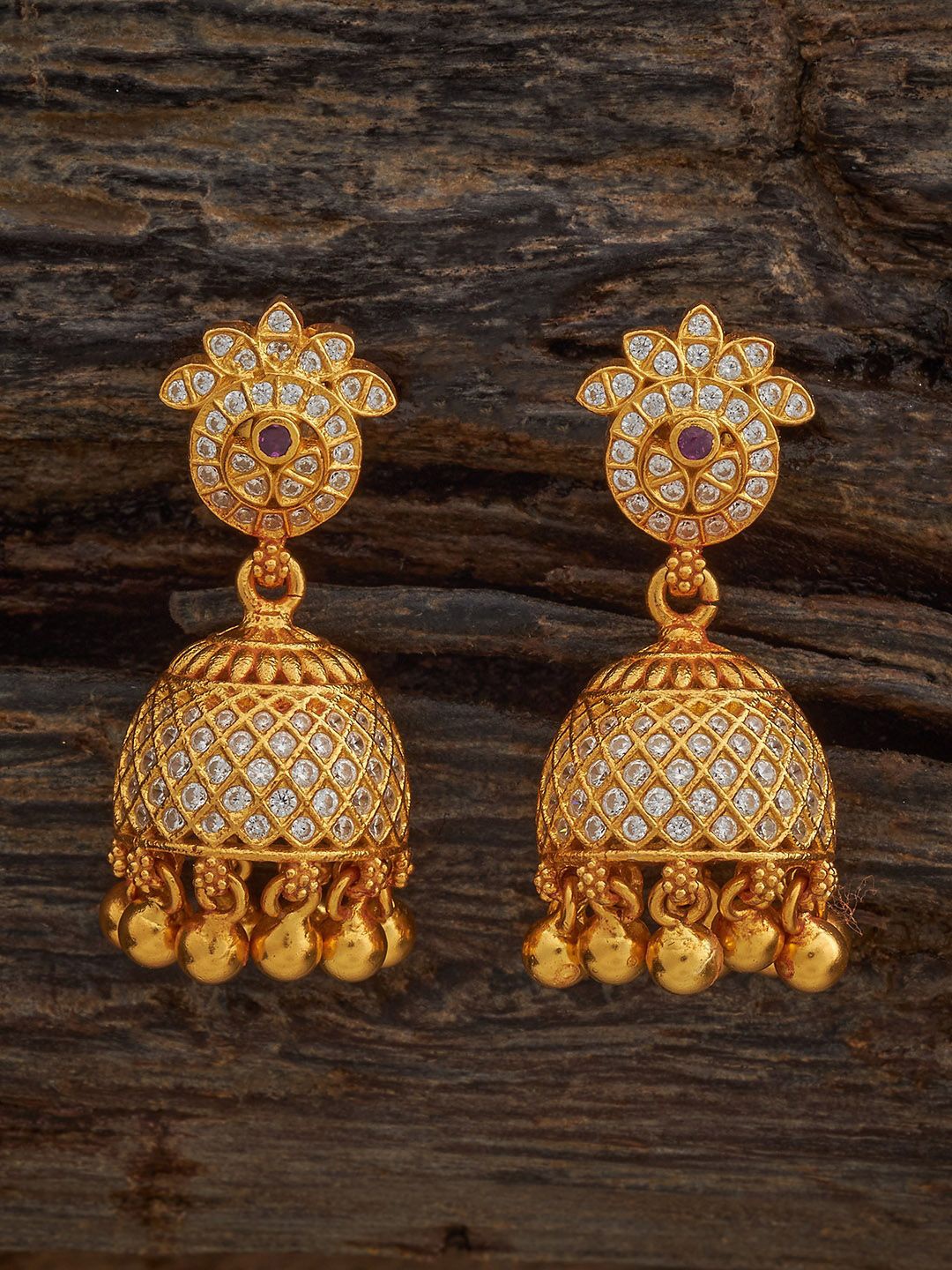 Kushal's Fashion Jewellery 92.5 Pure Sterling Silver Gold Plated Dome Shaped Jhumkas
Kushal's Fashion Jewellery 92.5 Pure Sterling Silver Gold Plated Dome Shaped Jhumkas