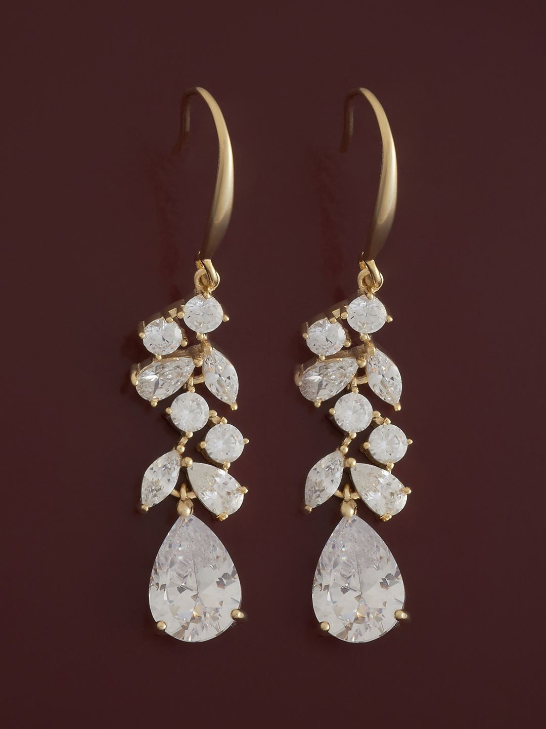 Kushal's Fashion Jewellery 92.5 Sterling Silver Gold Plated Zircon Geometric Drop Earrings
Kushal's Fashion Jewellery 92.5 Sterling Silver Gold Plated Zircon Geometric Drop Earrings