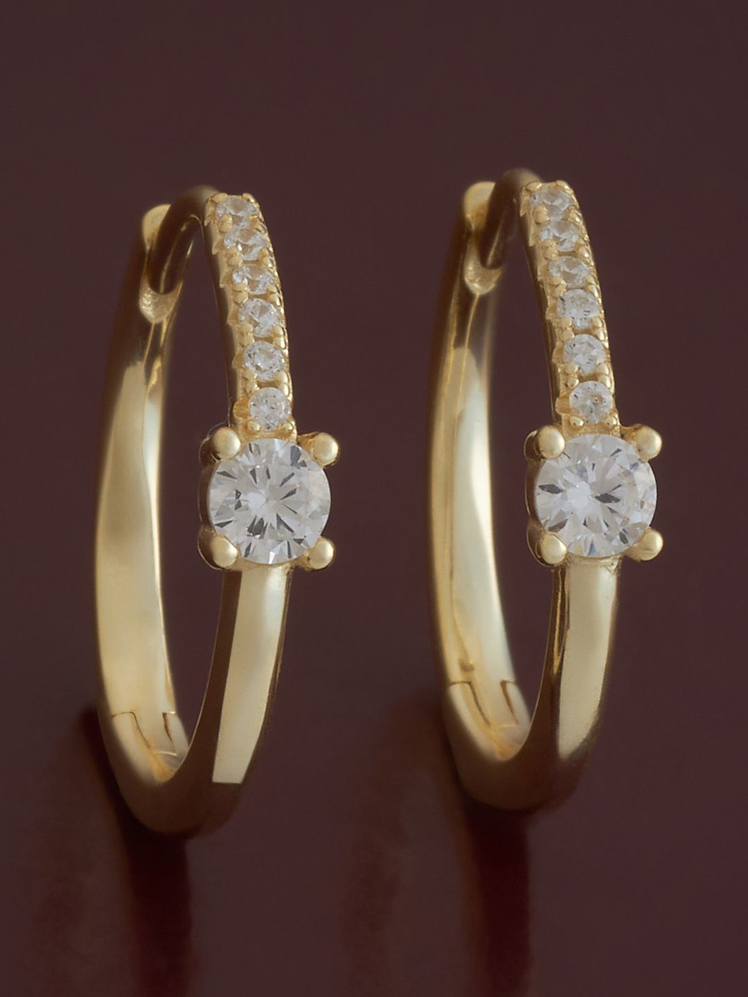 Kushal's Fashion Jewellery 92.5 Sterling Silver Gold Plated Zircon Spherical Hoop Earrings, White
Kushal's Fashion Jewellery 92.5 Sterling Silver Gold Plated Zircon Spherical Hoop Earrings, White