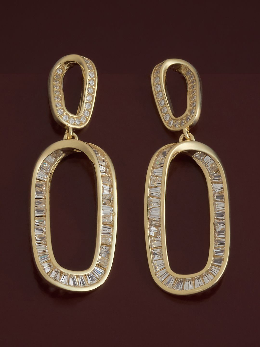 Kushal's Fashion Jewellery 92.5 Sterling Silver Gold Plated Zircon Geometric Drop Earrings
Kushal's Fashion Jewellery 92.5 Sterling Silver Gold Plated Zircon Geometric Drop Earrings